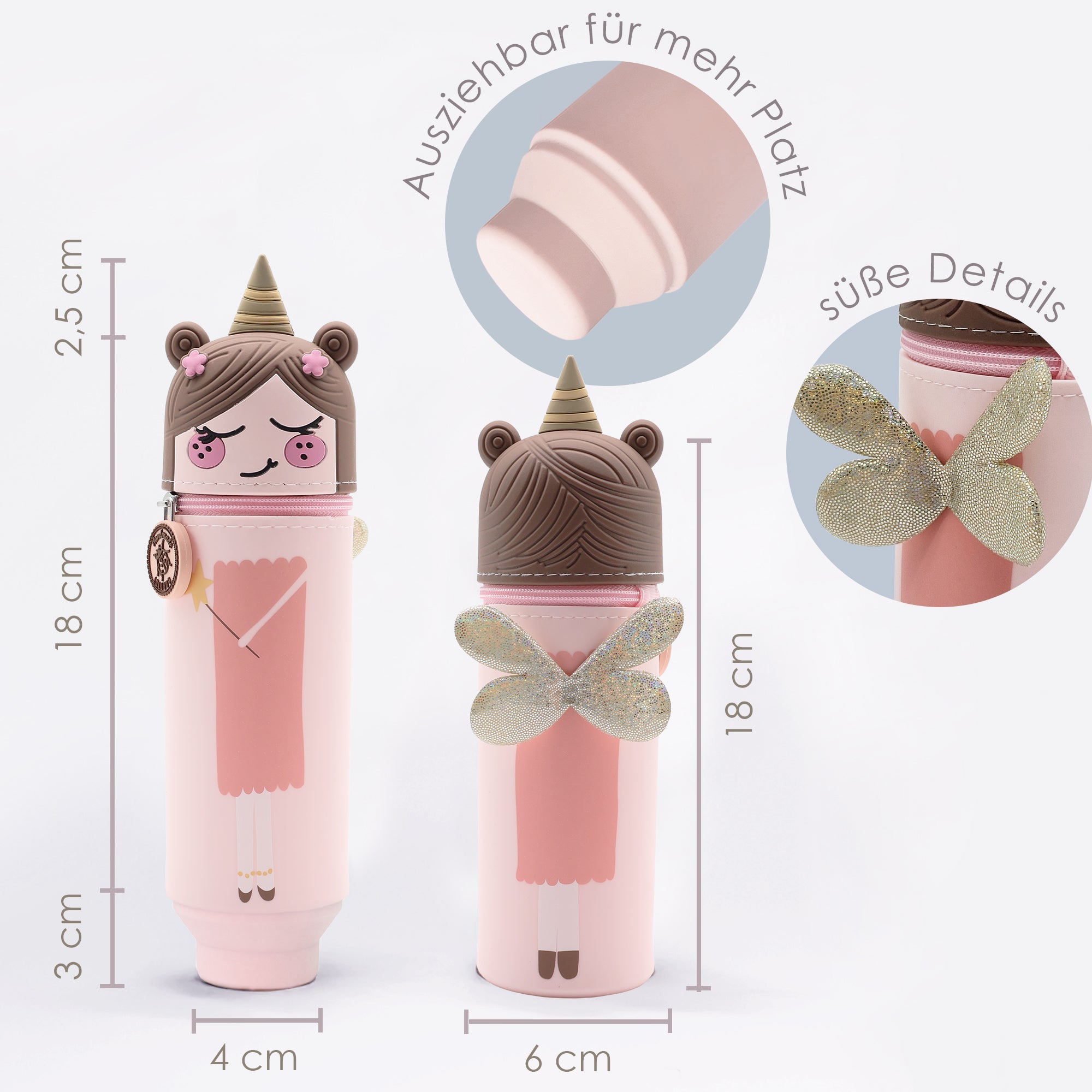Lulubug lustiges Federmäppchen aus Silikon - Fee Anni Bell Trade - malmichbuntbest.com