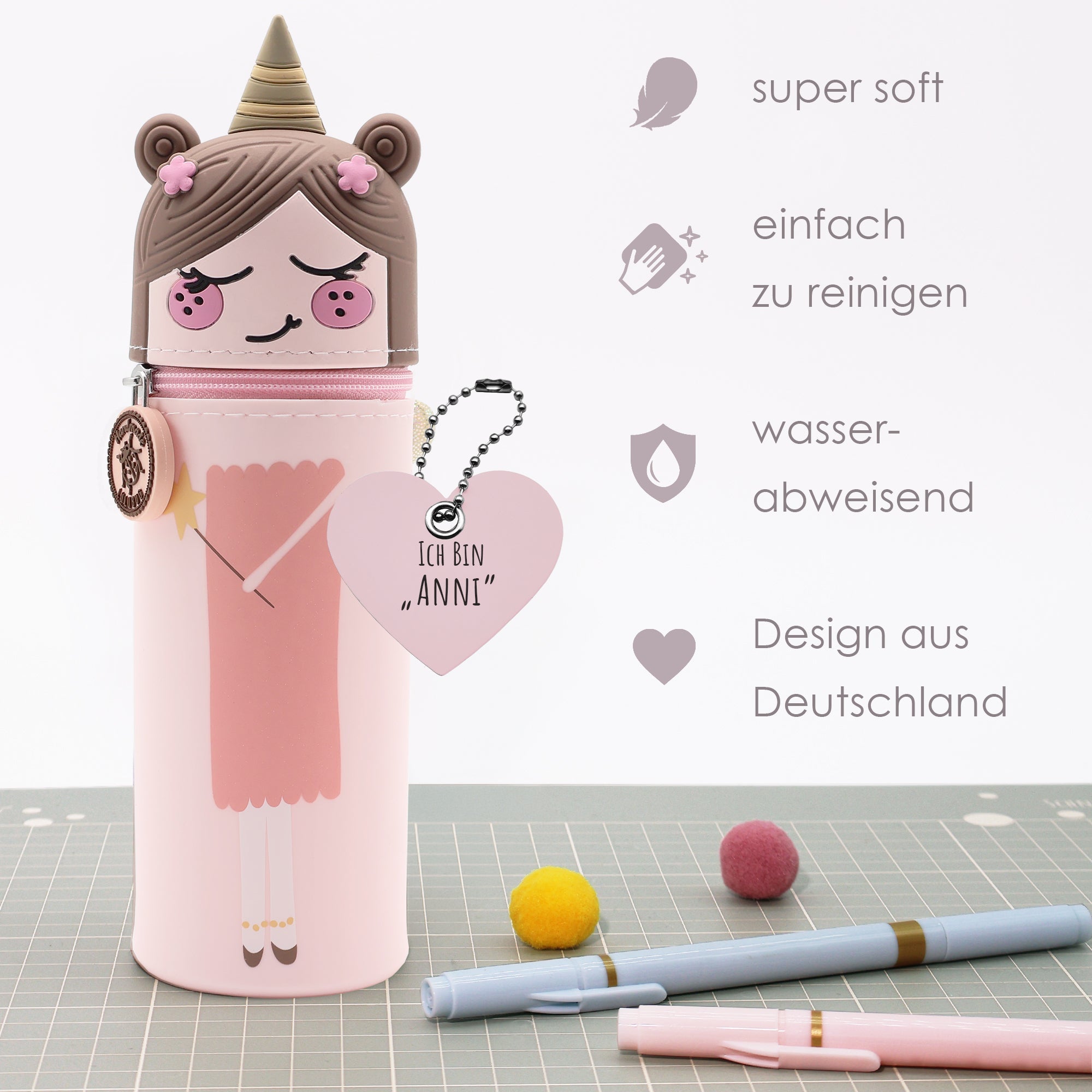 Lulubug lustiges Federmäppchen aus Silikon - Fee Anni Bell Trade - malmichbuntbest.com