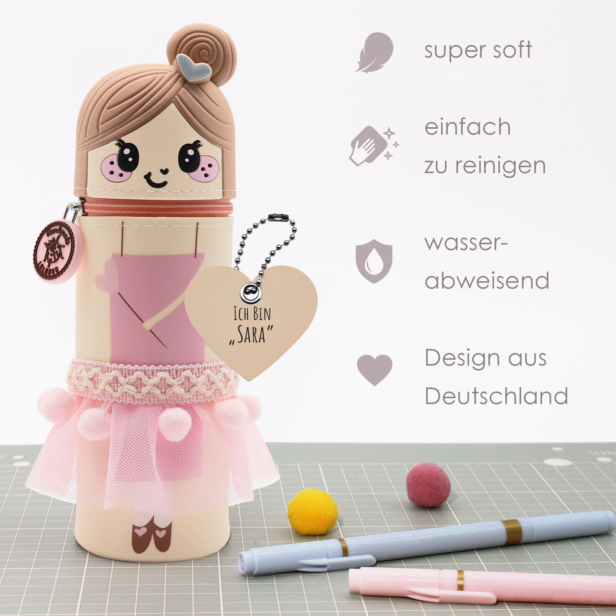 Lulubug lustiges Federmäppchen aus Silikon - Fee Sara Bell Trade - malmichbuntbest.com