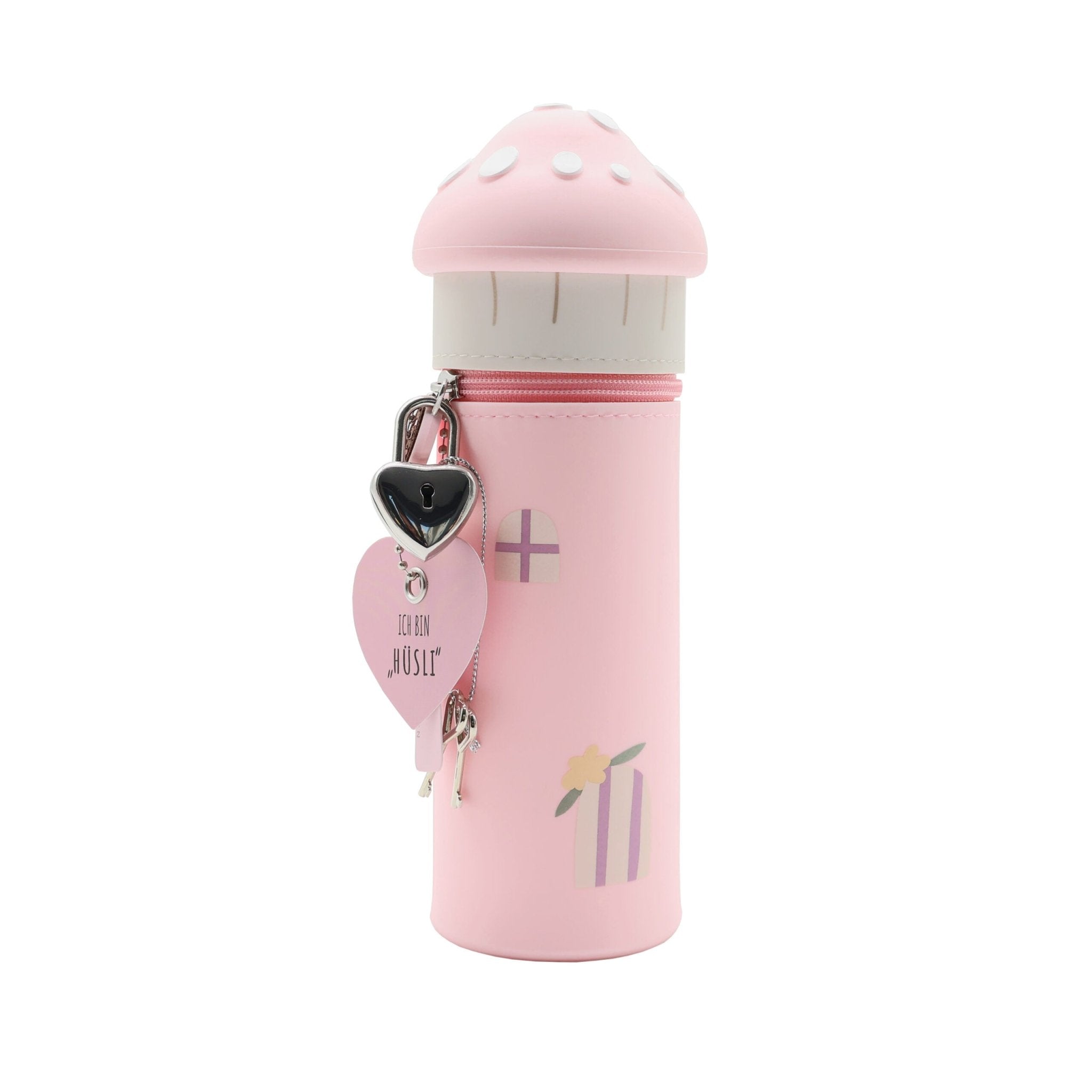 Lulubug lustiges Federmäppchen aus Silikon - Haus "Hüsli" Bell Trade - malmichbuntbest.com