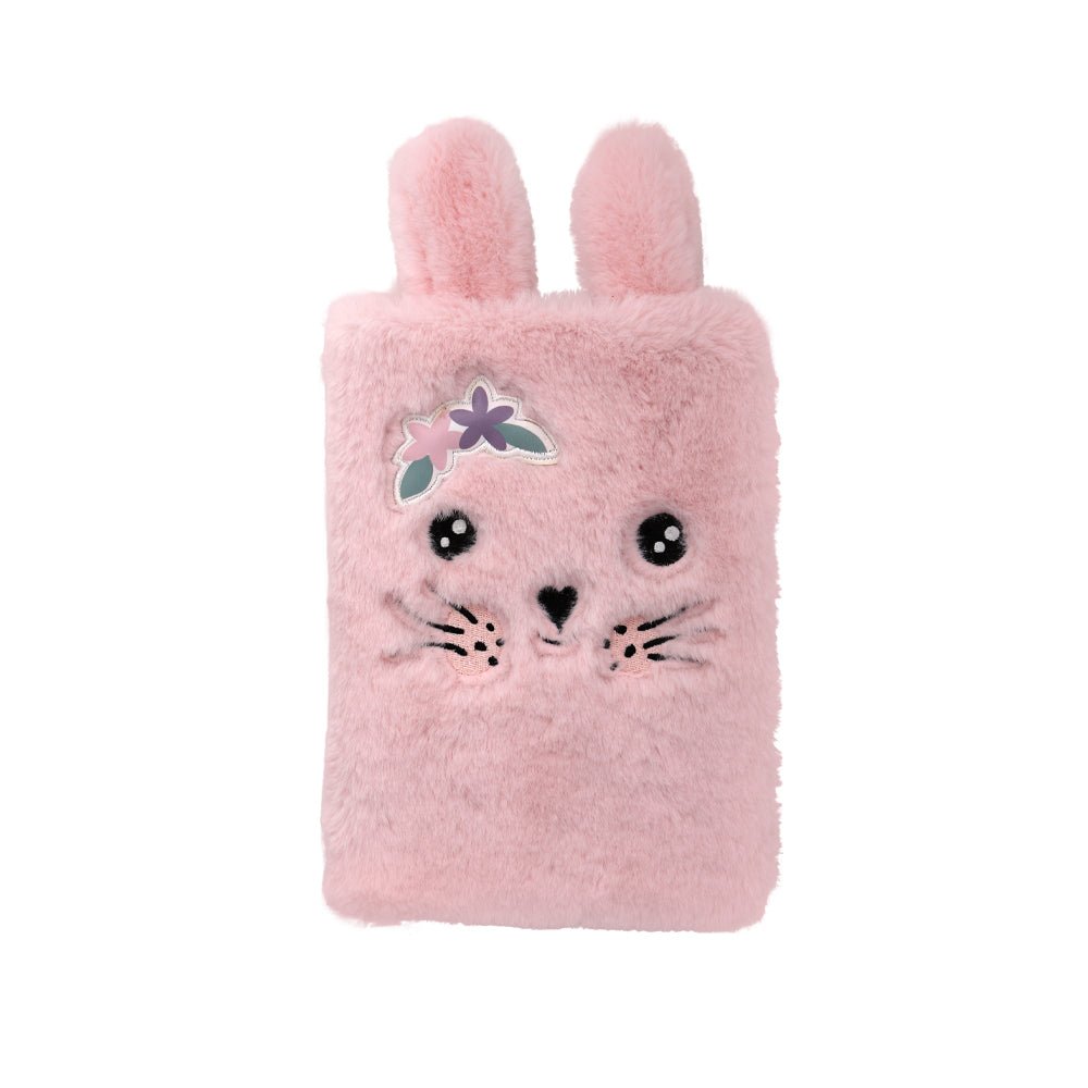 Lulubug Plüsch - Notizbuch Hase „Hoppy“ rosa Bell Trade - malmichbuntbest.com