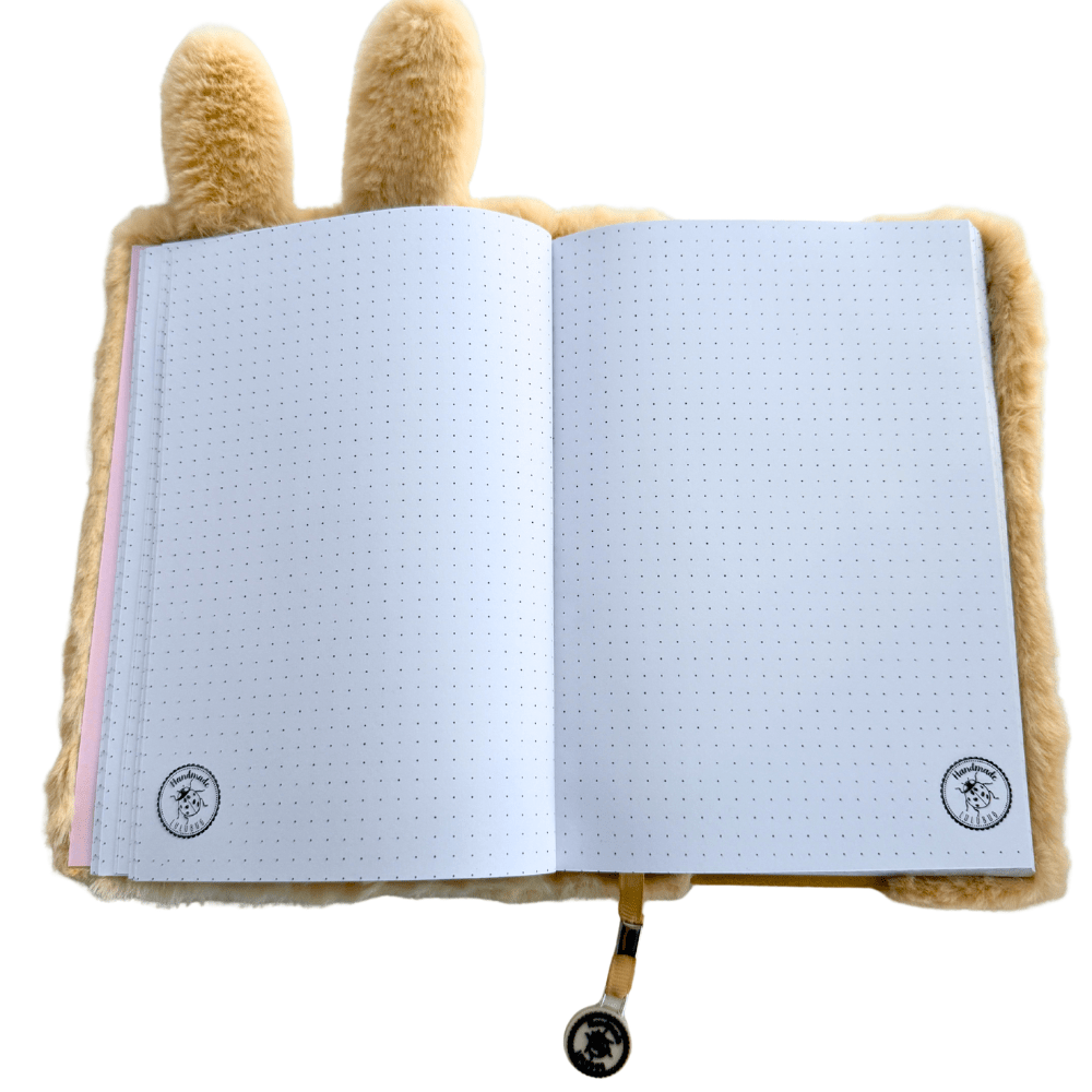 Lulubug Plüsch - Notizbuch Hase „Hoppy“ rosa Bell Trade - malmichbuntbest.com