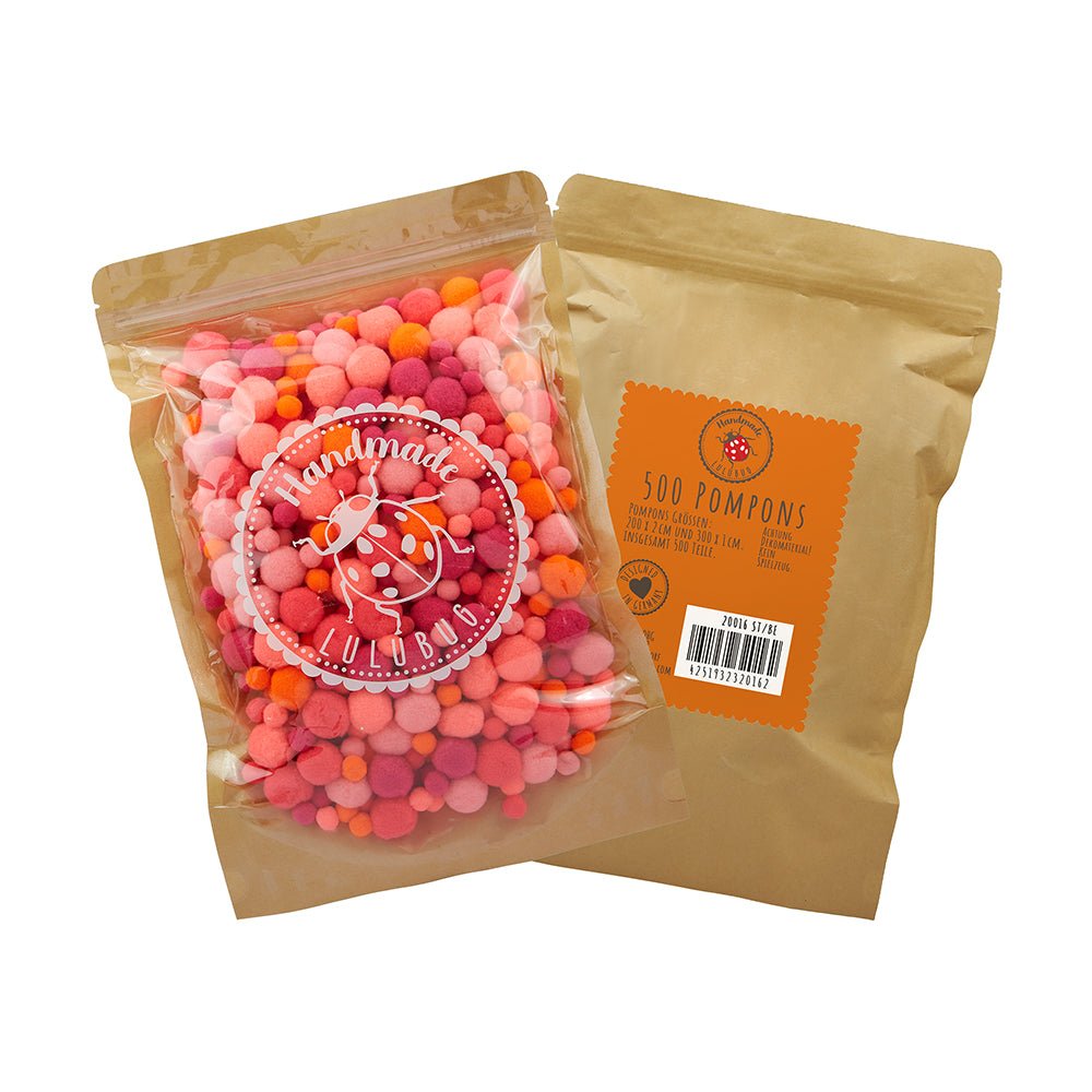 Lulubug PomPon Set, 500 Stück "Neon" Bell Trade - malmichbuntbest.com