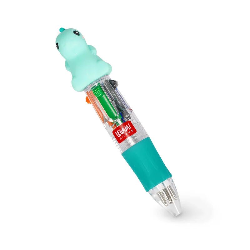 Mini-Kugelschreiber mit 4 Farben - Dino - malmichbuntbest.com