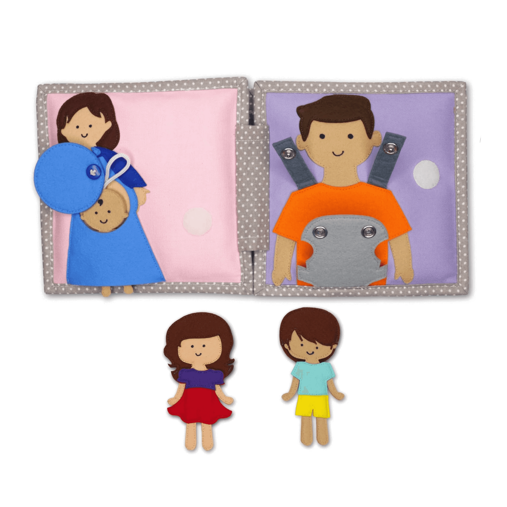 Mini Quiet Book "Jolly Baby" (ab 18 Monaten) Jolly Designs - malmichbuntbest.com