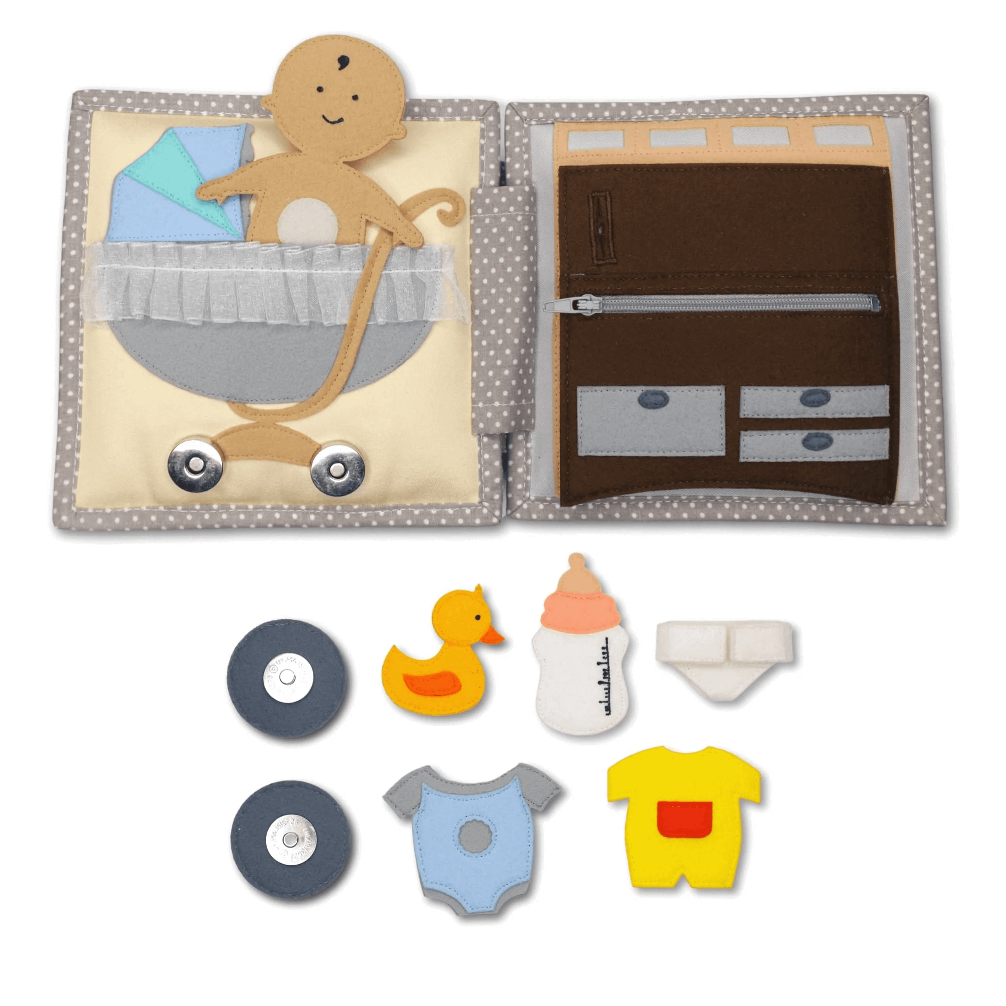 Mini Quiet Book "Jolly Baby" (ab 18 Monaten) Jolly Designs - malmichbuntbest.com