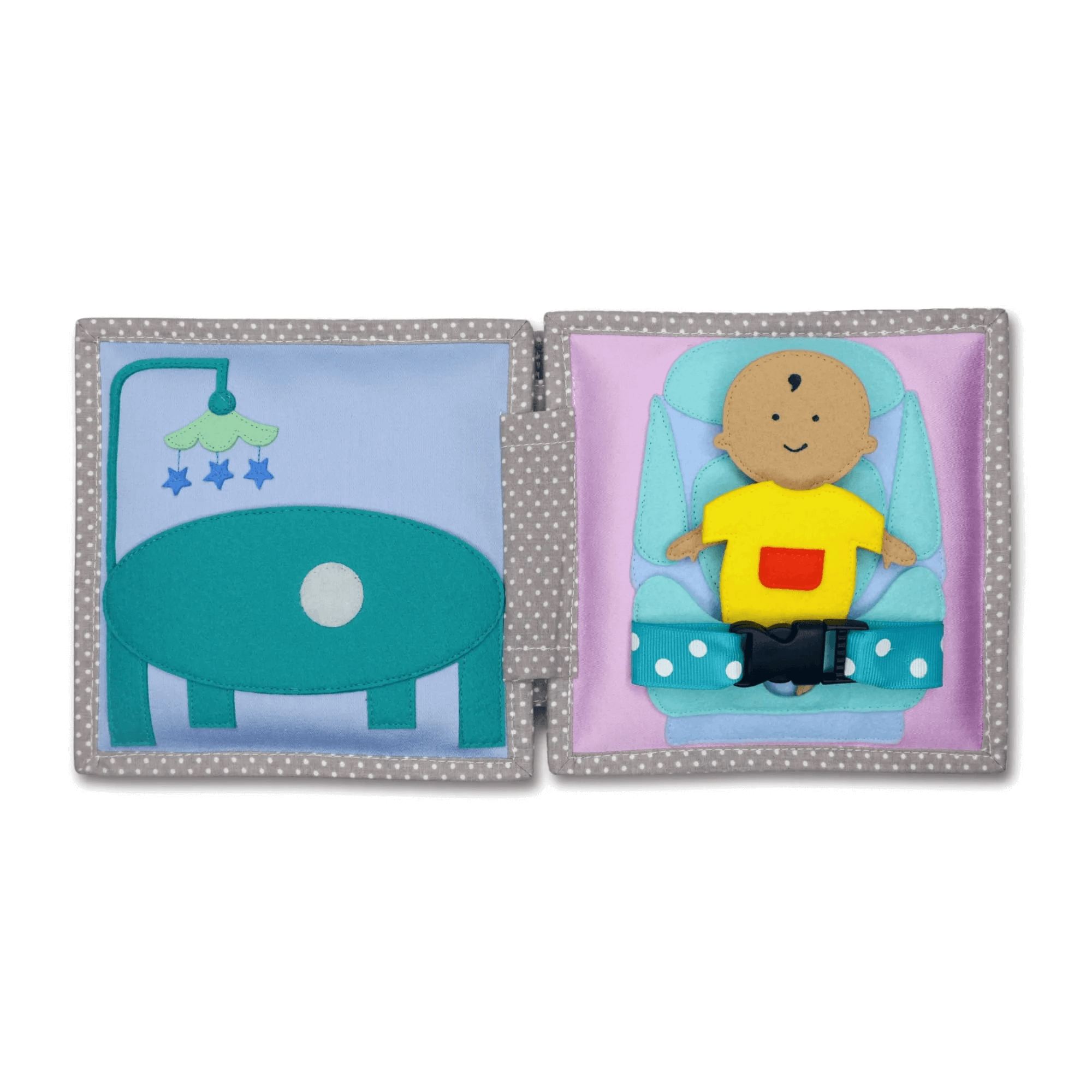 Mini Quiet Book "Jolly Baby" (ab 18 Monaten) Jolly Designs - malmichbuntbest.com