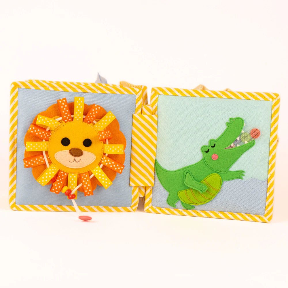 Mini Quiet Book "Kleine Buntschuppe" (ab 6 Monate) Jolly Designs - malmichbuntbest.com