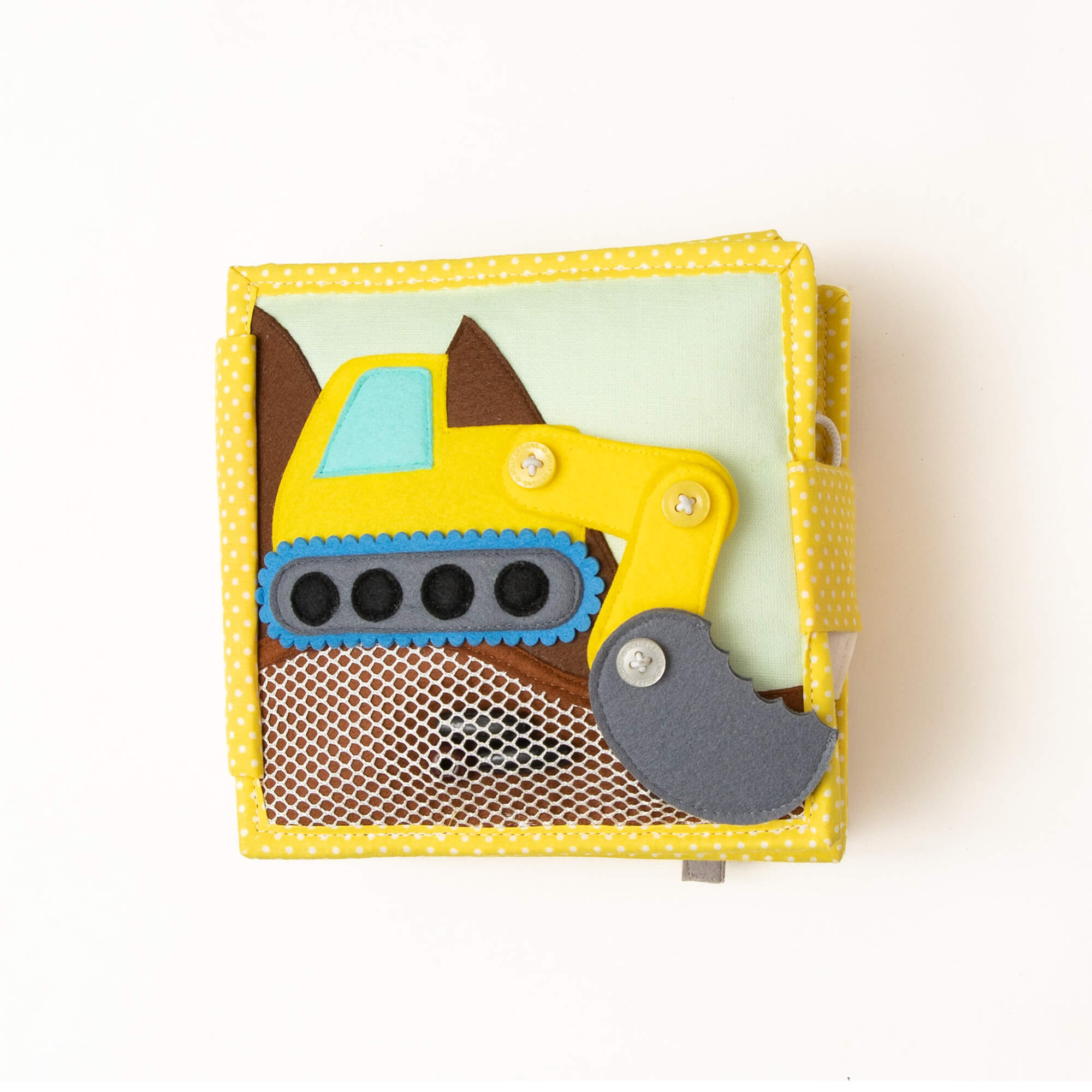 Mini Quiet Book "Mein erster Bagger" (ab 18 Monaten) Jolly Designs - malmichbuntbest.com
