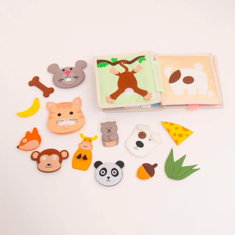 Mini Quiet Book "Tierfreunde" (ab 4 Monaten) Jolly Designs - malmichbuntbest.com