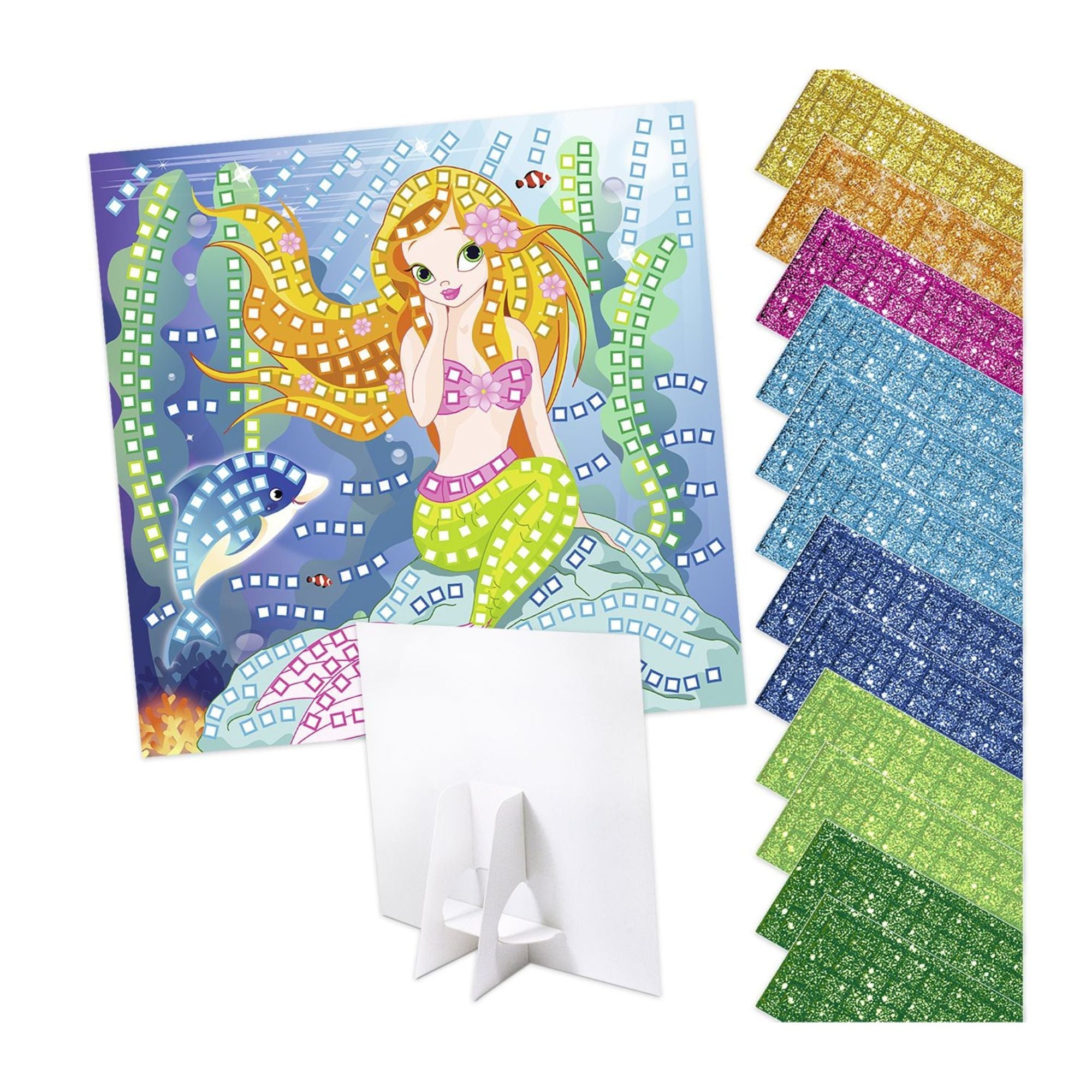 Moosgummi - Mosaik "Glitter Meerjungfrau" Ursus - malmichbuntbest.com