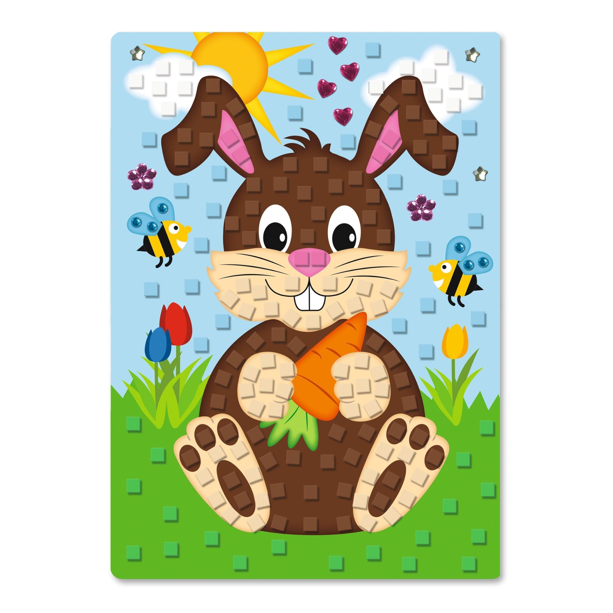 Moosgummi Mosaik "Häschen" Ursus - malmichbuntbest.com