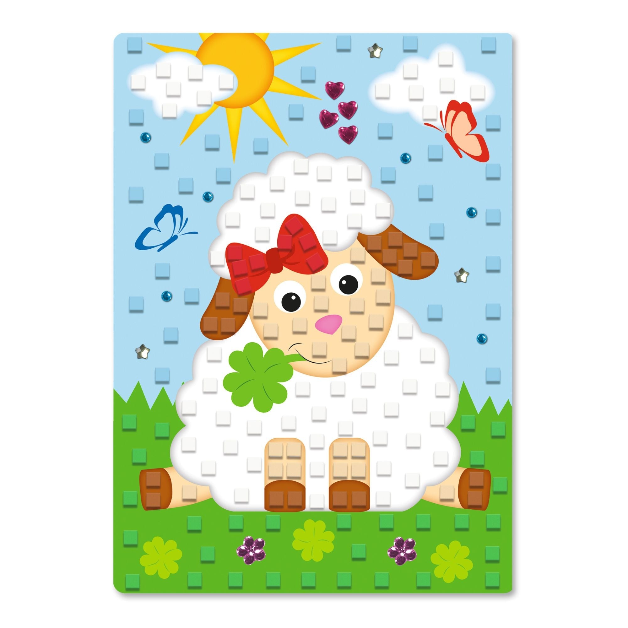 Moosgummi Mosaik "Schäfchen" Ursus - malmichbuntbest.com