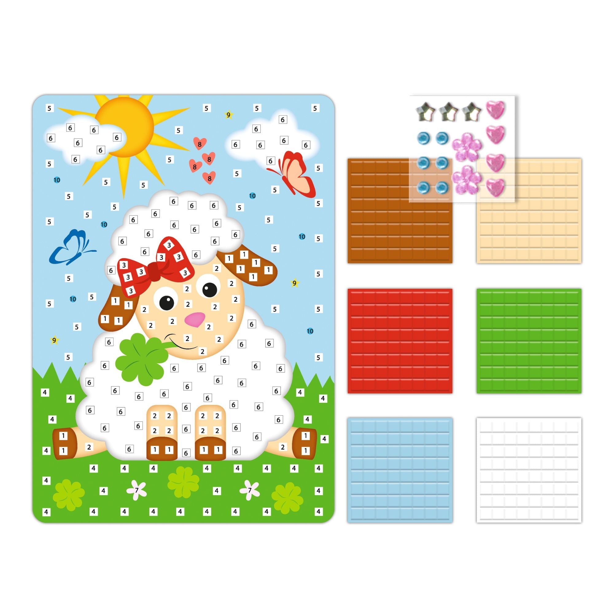 Moosgummi Mosaik "Schäfchen" Ursus - malmichbuntbest.com