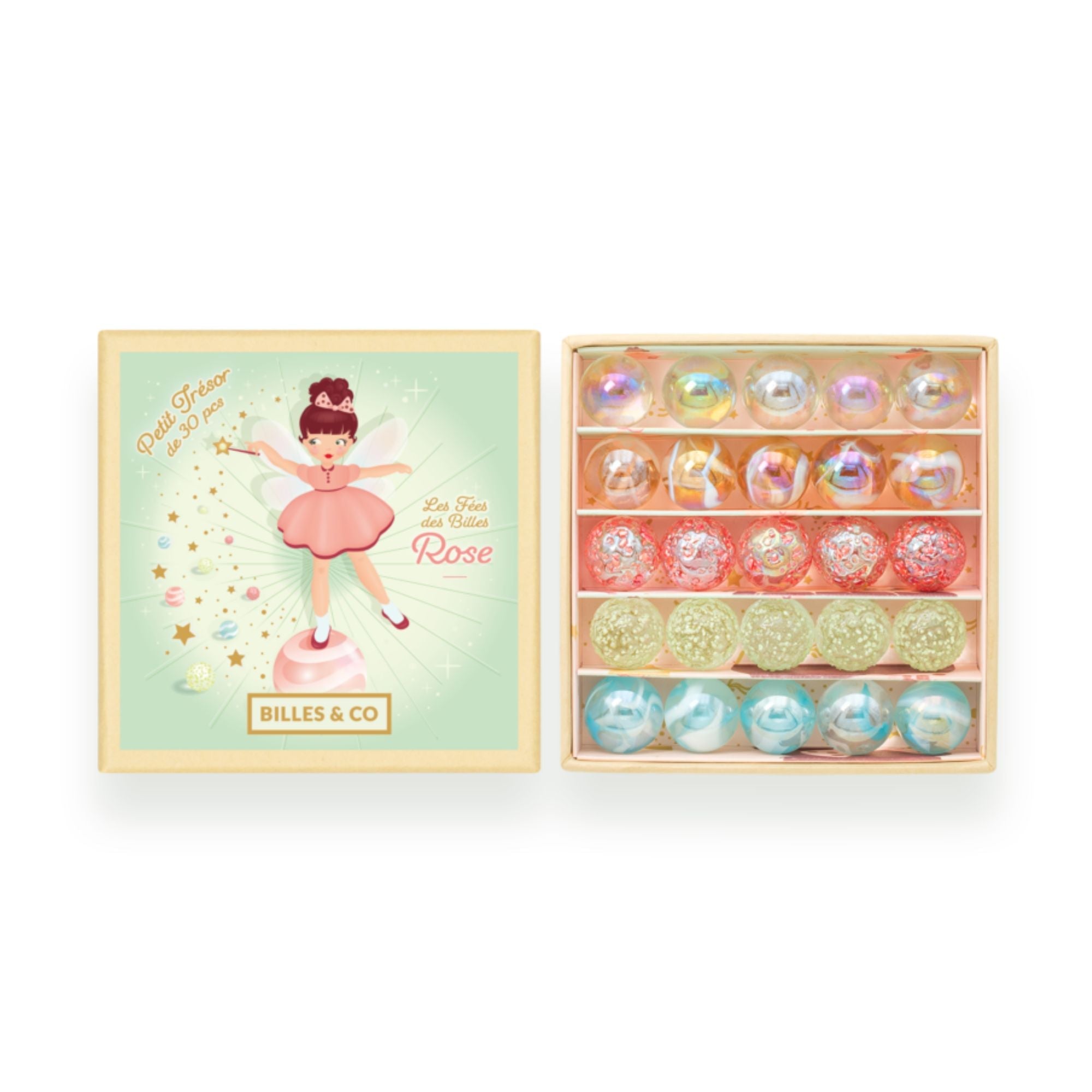 Murmeln Rosa Fee Mini - Box Billes & Co - malmichbuntbest.com