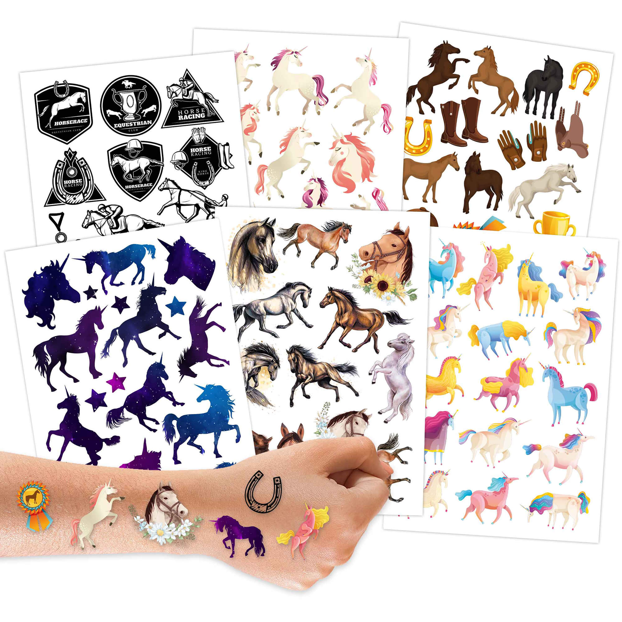 Papierdrachen Kindertattoos Pferde Papierdrachen - malmichbuntbest.com