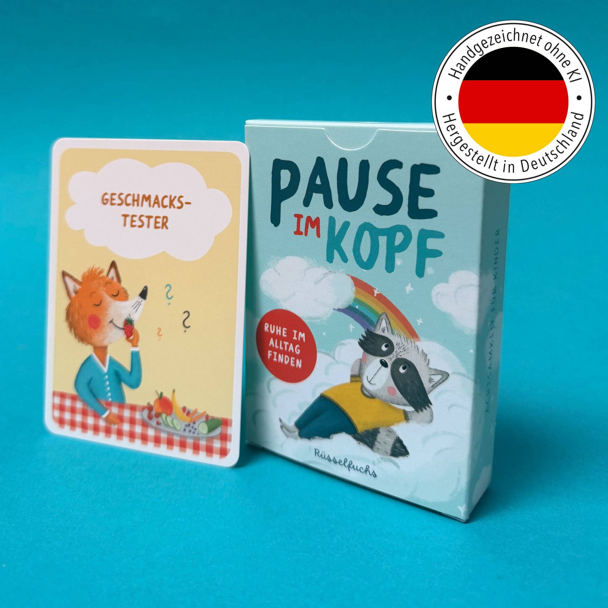 Pause im Kopf – Achtsamkeitskarten für Kinder Rüsselfuchs - malmichbuntbest.com