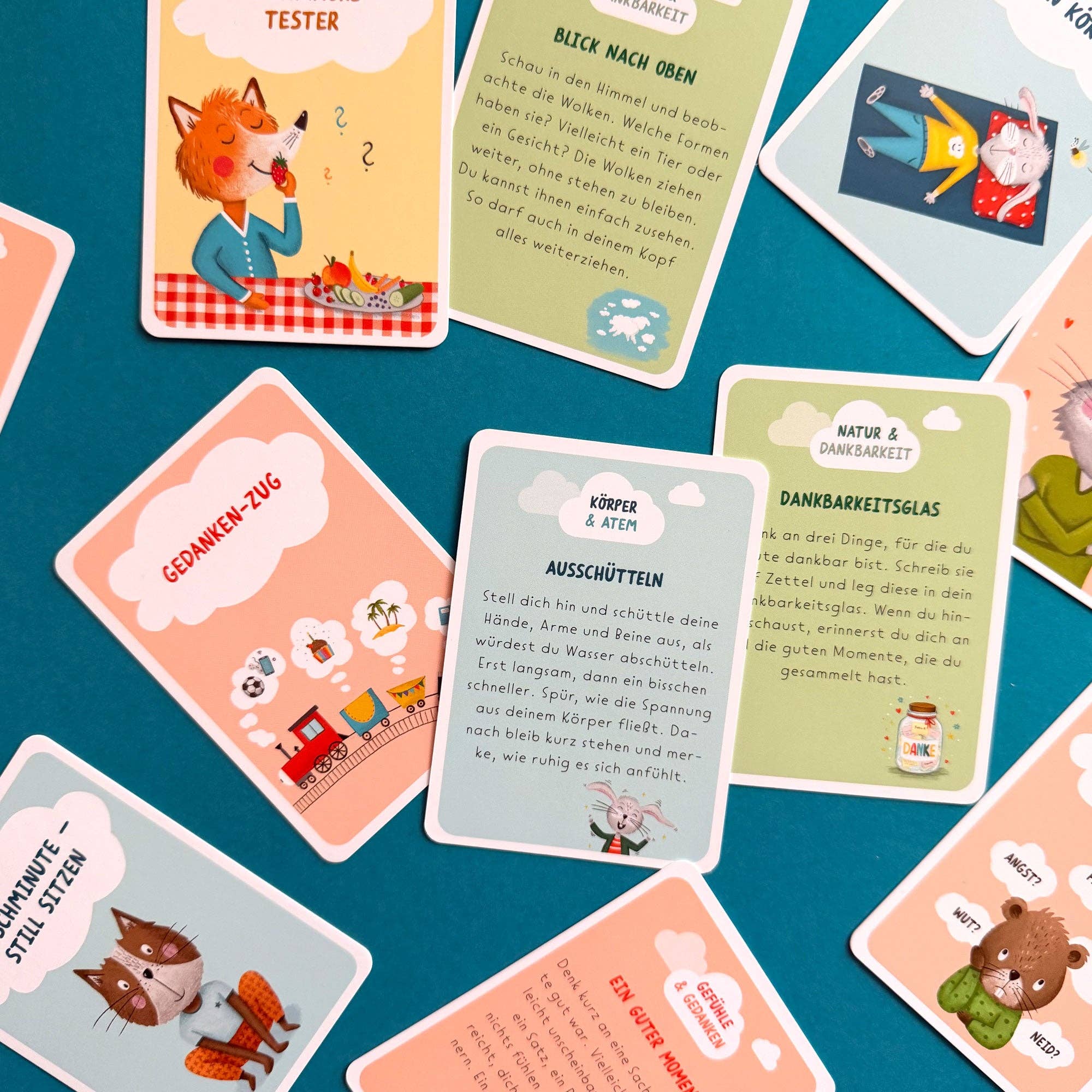 Pause im Kopf – Achtsamkeitskarten für Kinder Rüsselfuchs - malmichbuntbest.com