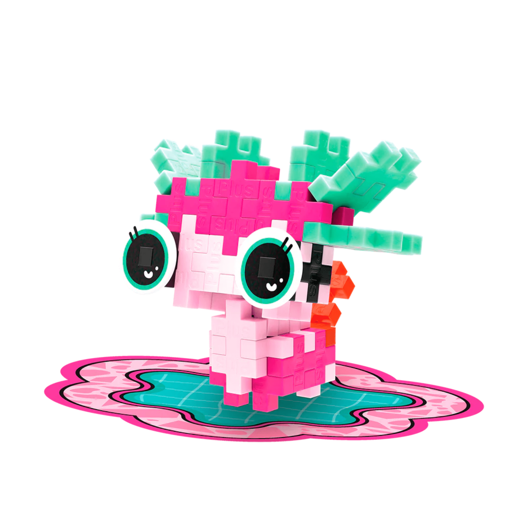 Plus - Plus Kreativ Bausteine Haustiere - Axolotl (rosa) Plus Plus - malmichbuntbest.com