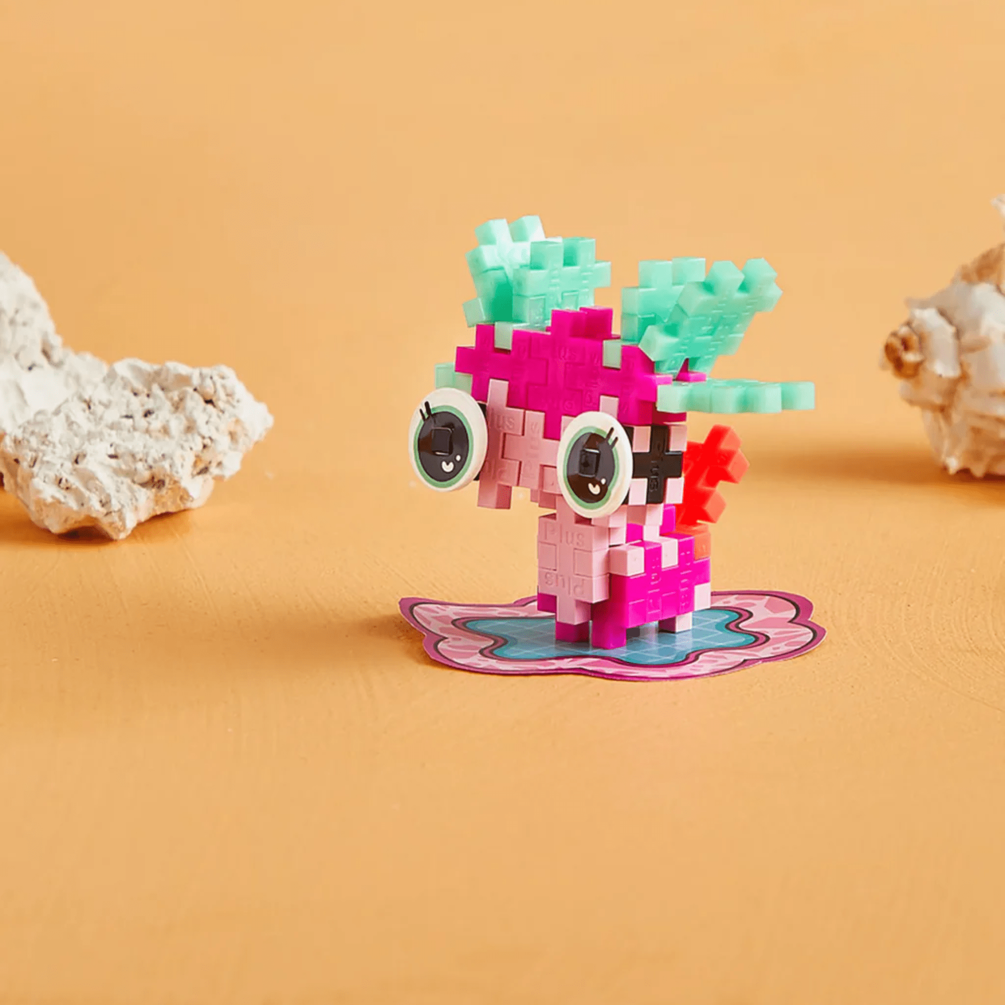 Plus - Plus Kreativ Bausteine Haustiere - Axolotl (rosa) Plus Plus - malmichbuntbest.com
