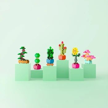 Plus - Plus Kreativ Bausteine Pflanzen Kaktus (Calm Cactus) Plus Plus - malmichbuntbest.com