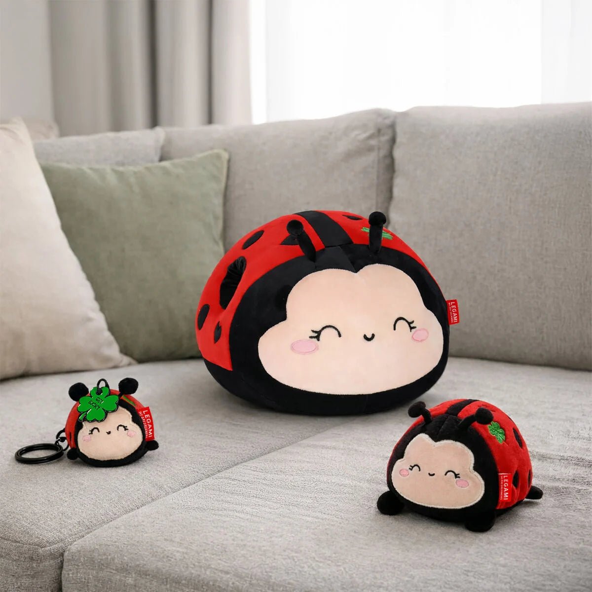 Plüsch - Schlüsselanhänger Marienkäfer - Tiny Super Soft! Legami - malmichbuntbest.com