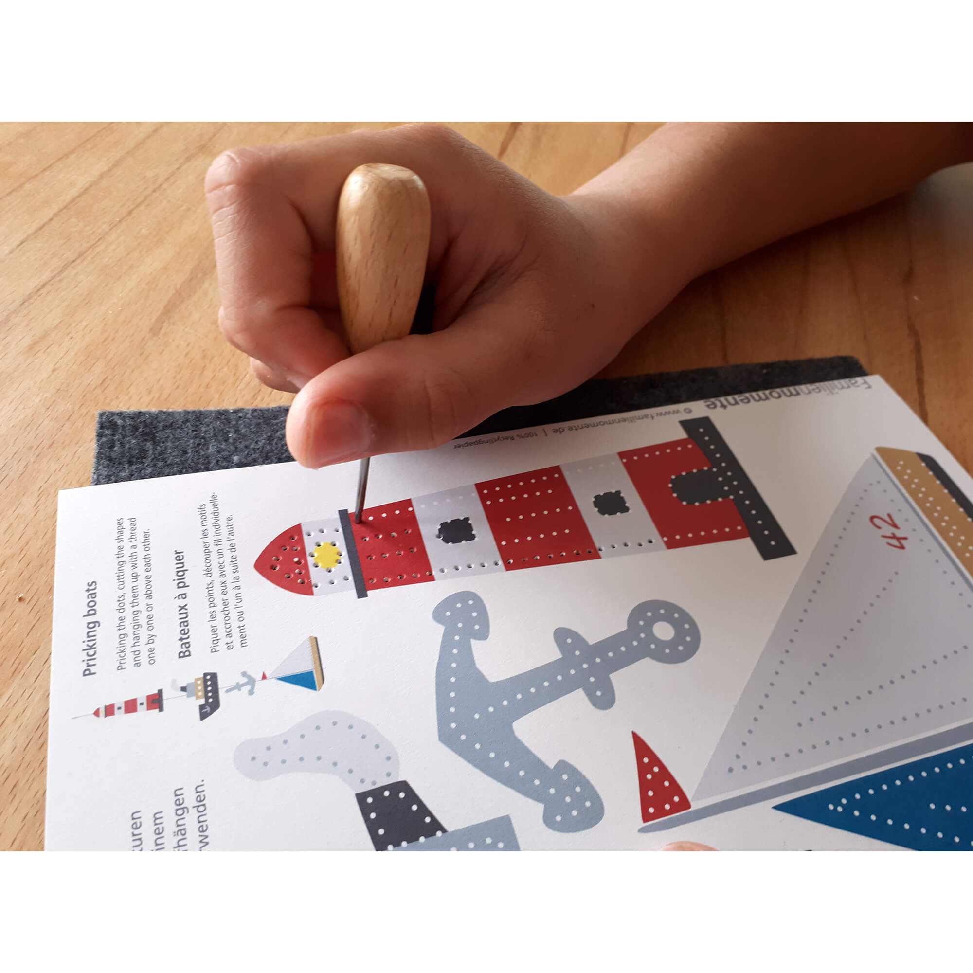 Prickeln für Kinder - Prickelset Meer Familienmomente - malmichbuntbest.com