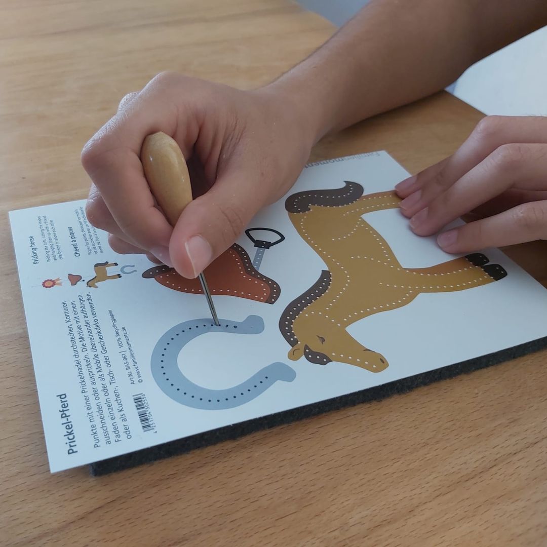 Prickeln für Kinder - Prickelset Pferde & Ponys Familienmomente - malmichbuntbest.com