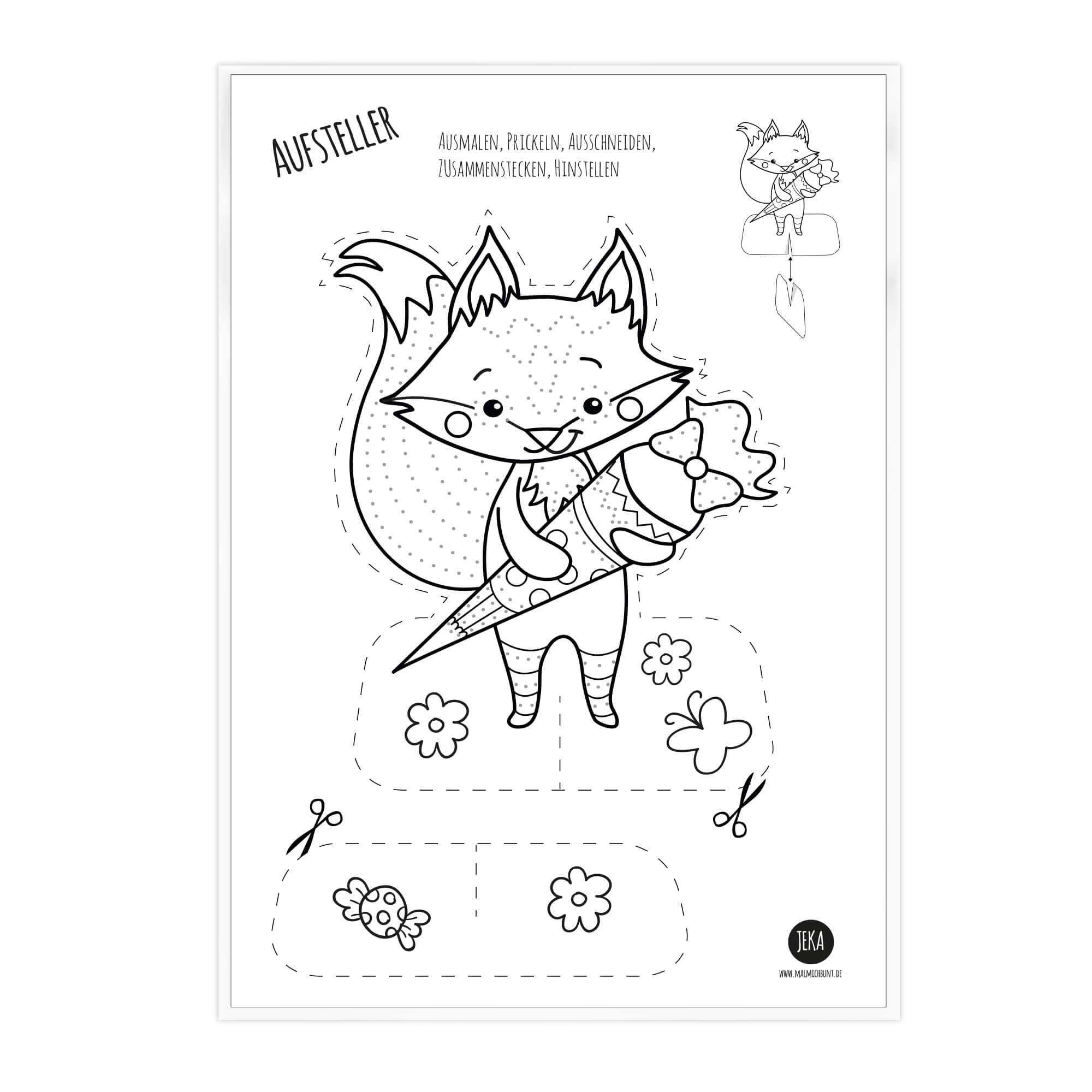 Prickeln Schulanfang - 10 Prickelmotive Jeka - malmichbuntbest.com