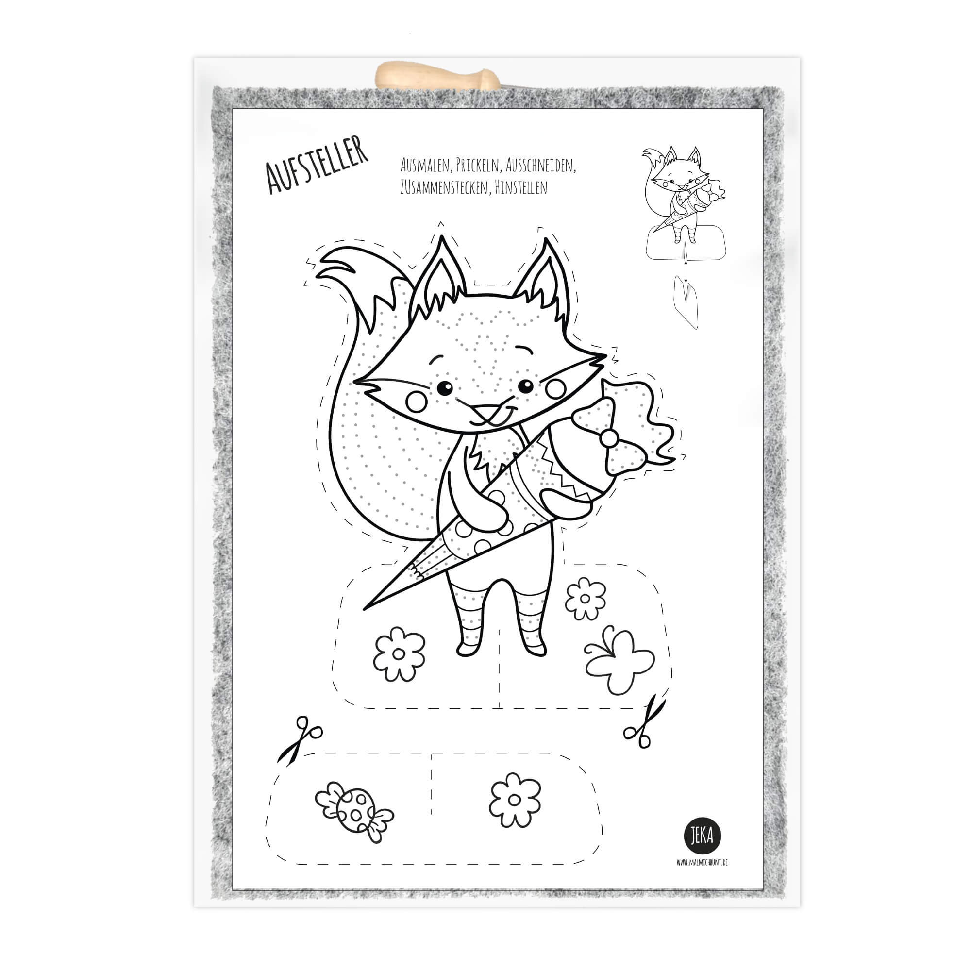 Prickeln Schulanfang - Prickelset Jeka - malmichbuntbest.com