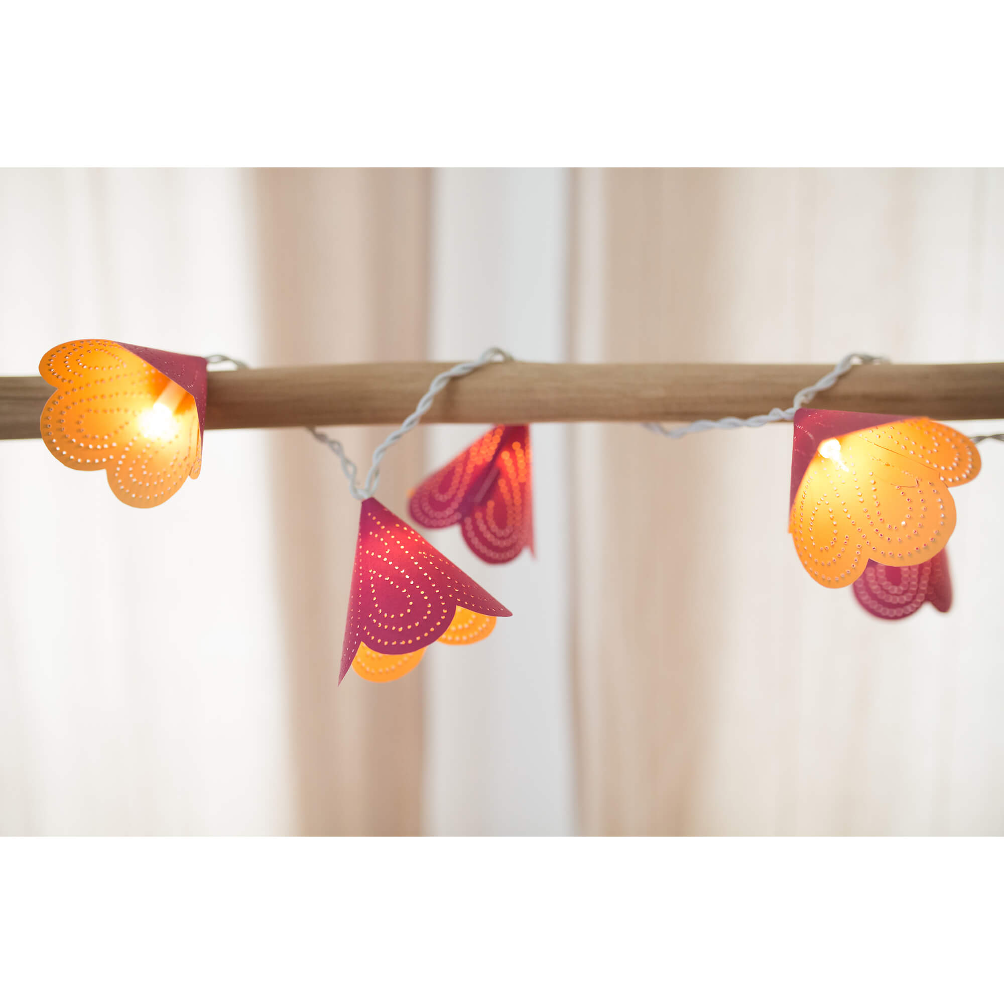 Prickelset Lichterkette Rosa - Blüte Familienmomente - malmichbuntbest.com