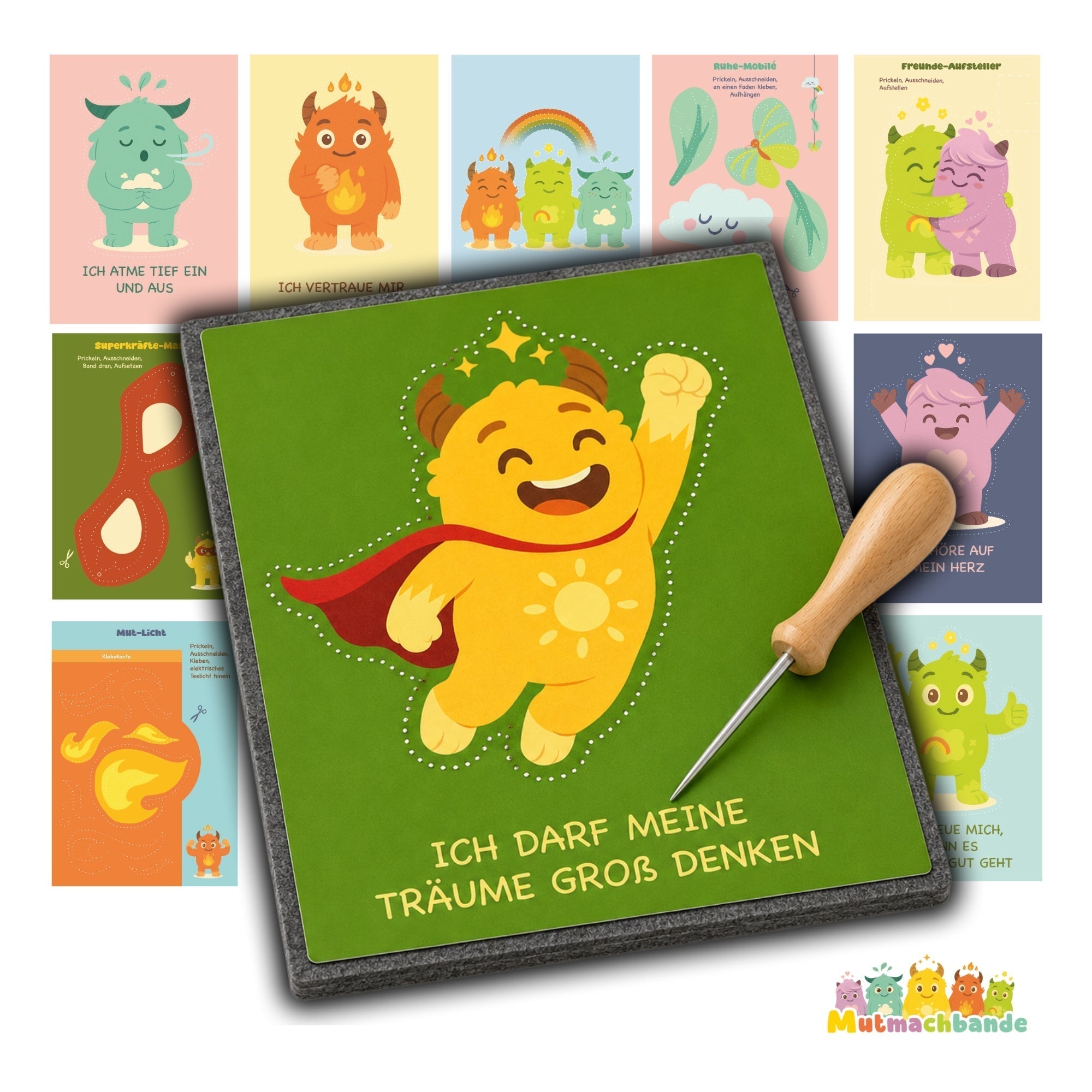 🎁 Prickelset Mutmachbande mit 10 Vorlagen (100% off) Jeka - malmichbuntbest.com