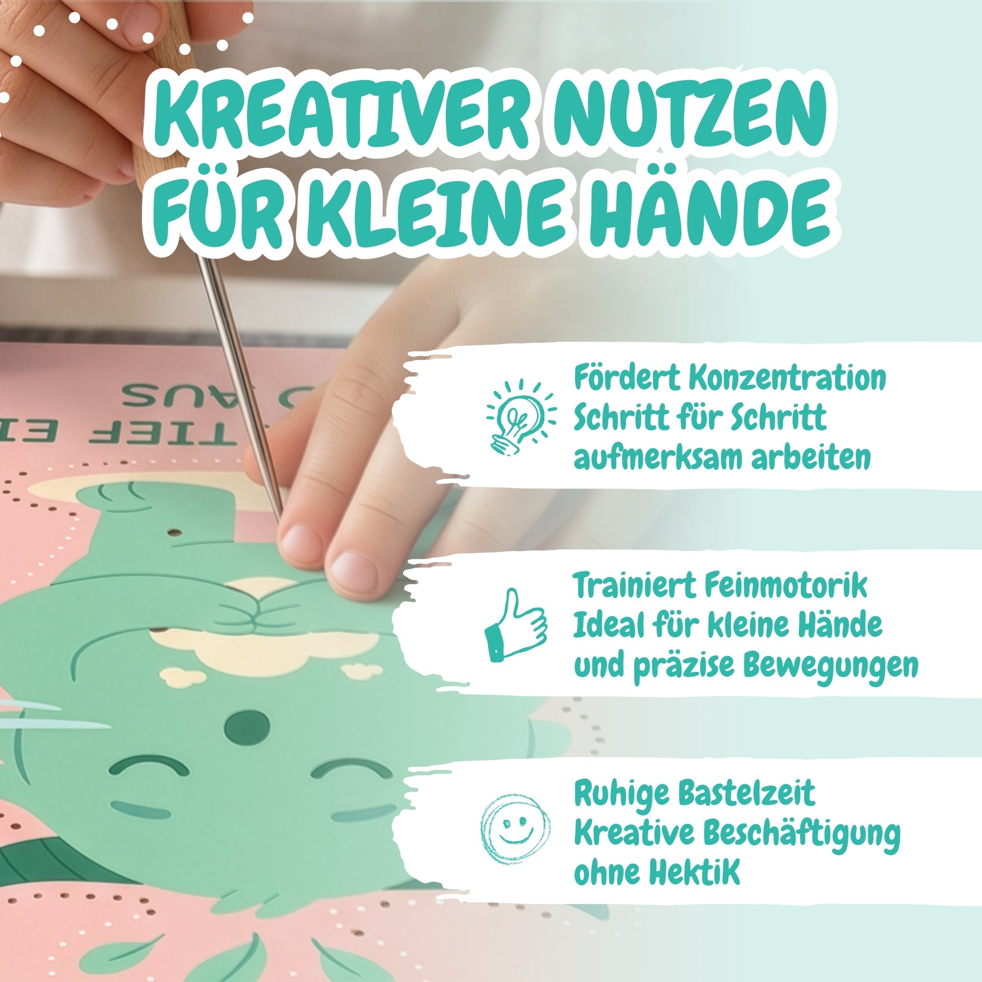 Prickelset Mutmachbande mit 10 Vorlagen Jeka - malmichbuntbest.com