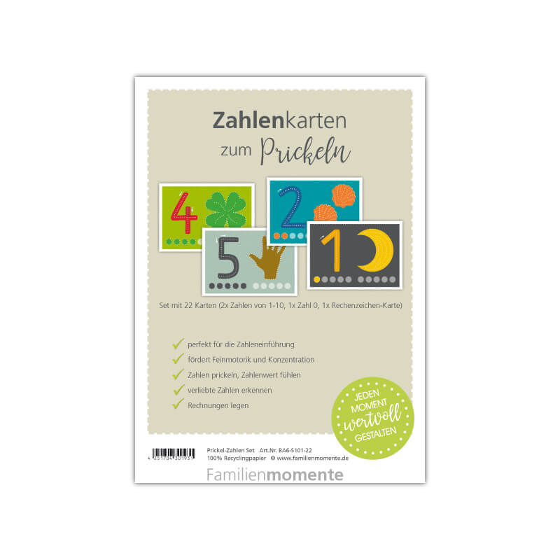 Prickelvorlagen Zahlen Familienmomente - malmichbuntbest.com