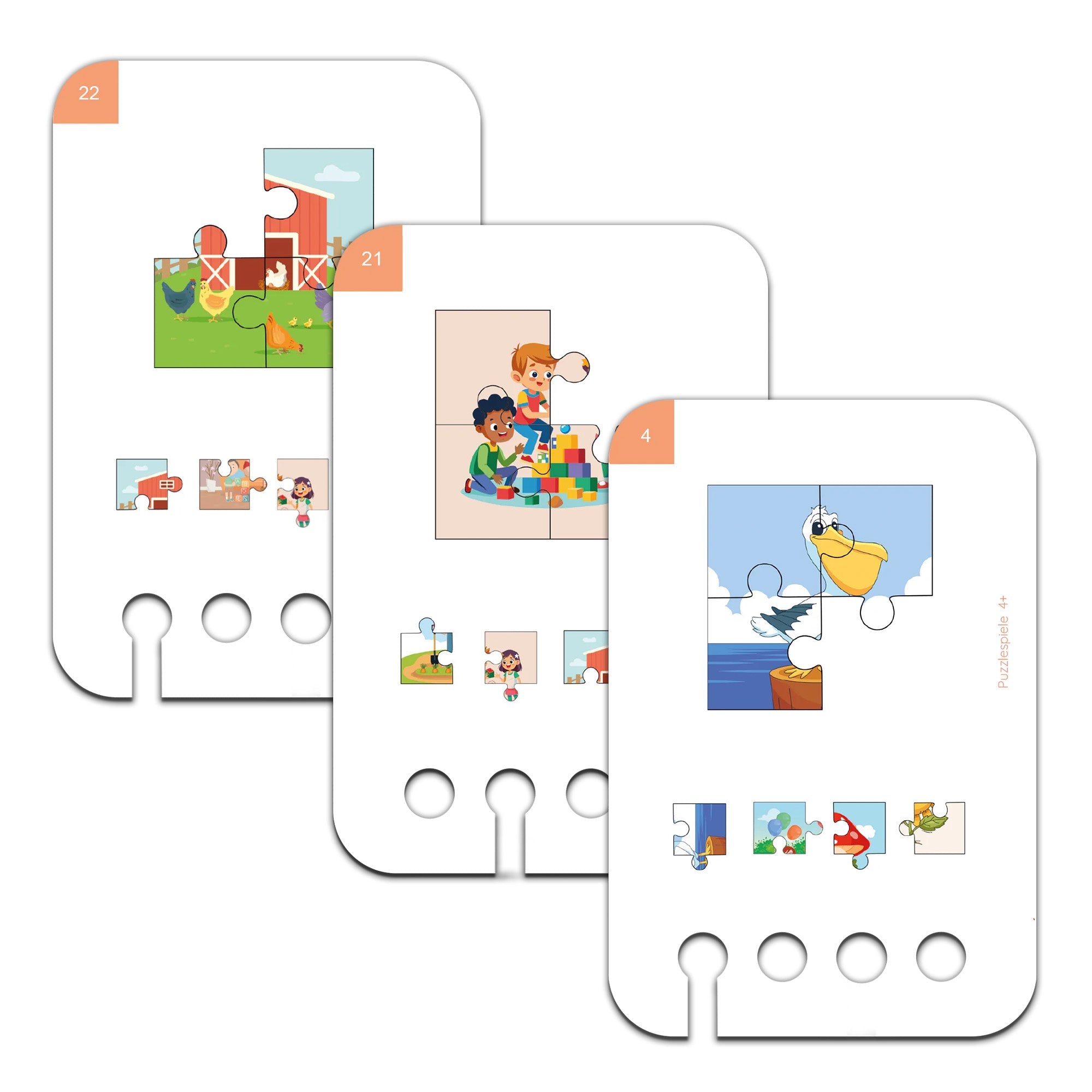 Puzzlespiele ab 4 Jahren - Übungen für den Lochkasten Lernspielverlag - malmichbuntbest.com