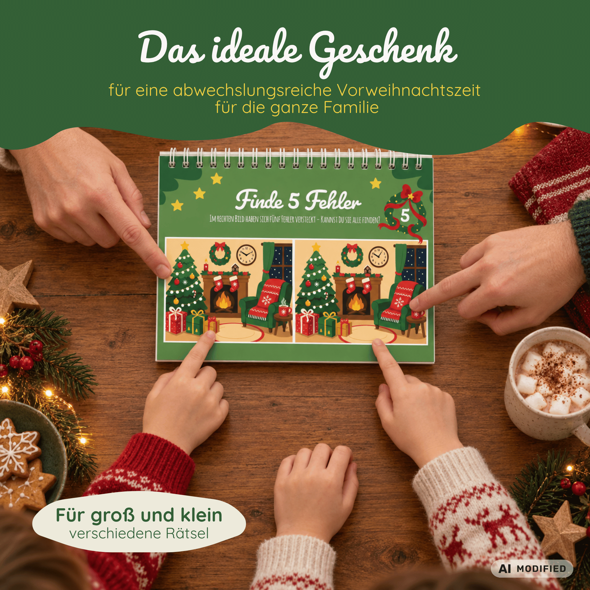 Rätsel-Adventskalender mit 24 kniffligen Rätseln für die ganze Familie Jeka - malmichbuntbest.com