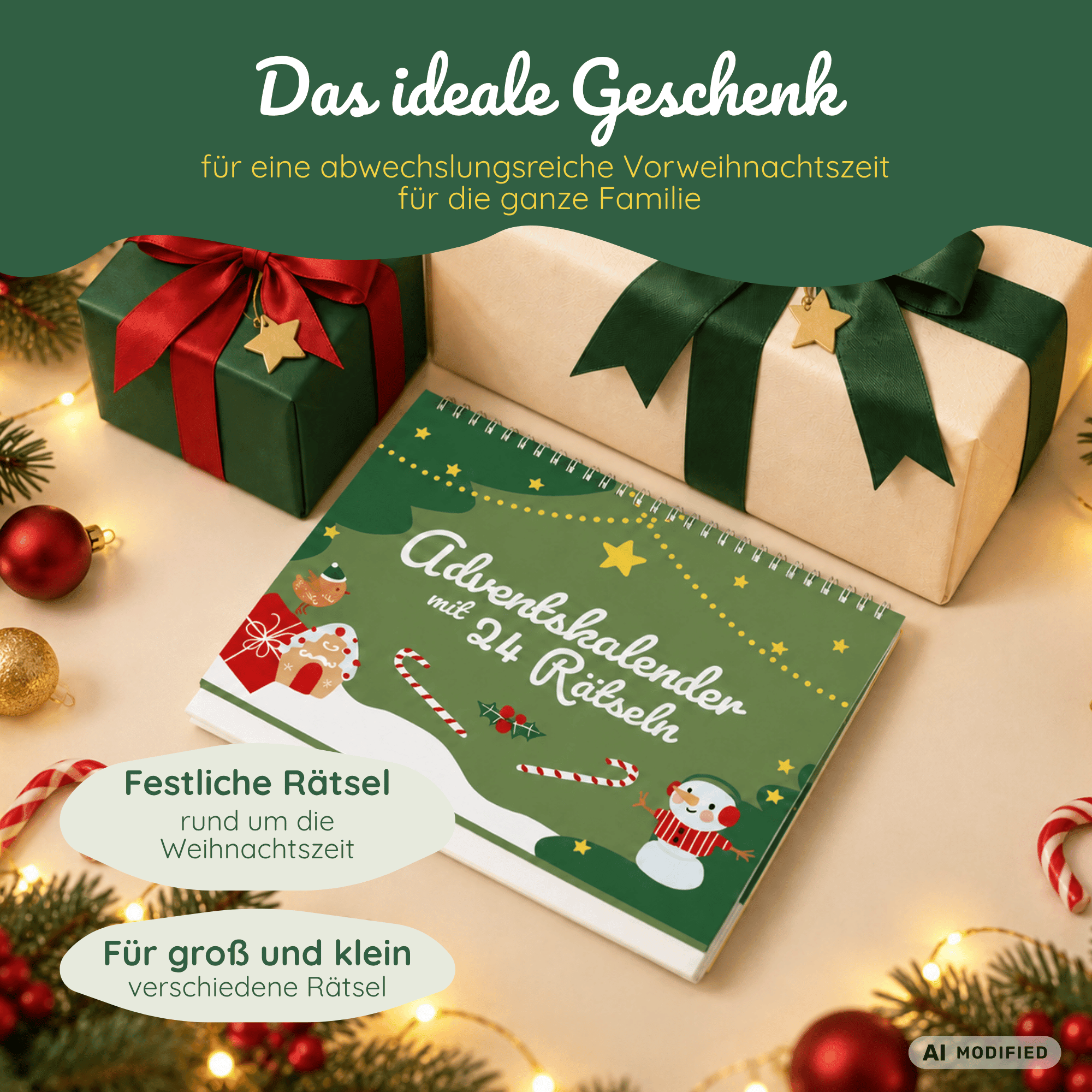 Rätsel-Adventskalender mit 24 kniffligen Rätseln für die ganze Familie Jeka - malmichbuntbest.com