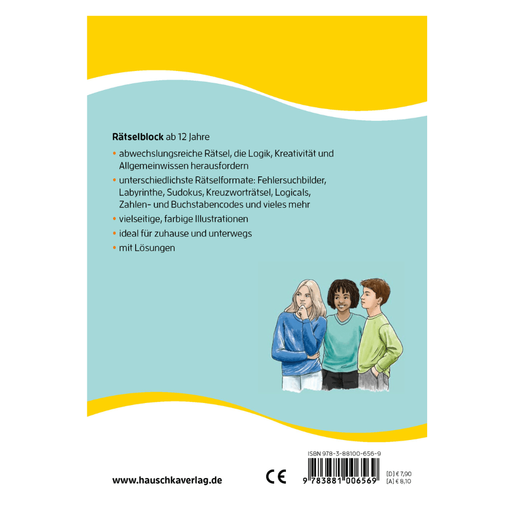 Rätselblock ab 12 Jahre, Band 1 - Nr. 656 Hauschka Verlag - malmichbuntbest.com