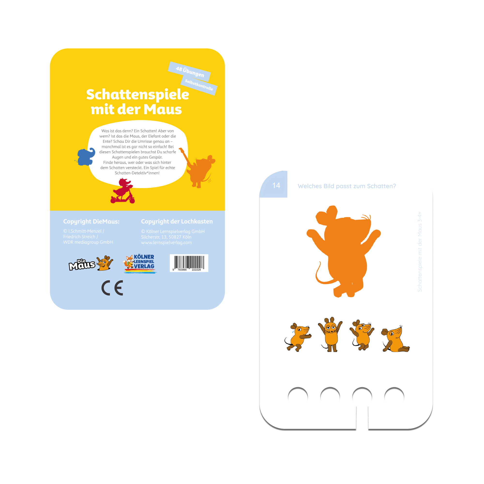 Schattenspiel mit der Maus 3 - 4+ - Übungen für den Lochkasten Lernspielverlag - malmichbuntbest.com