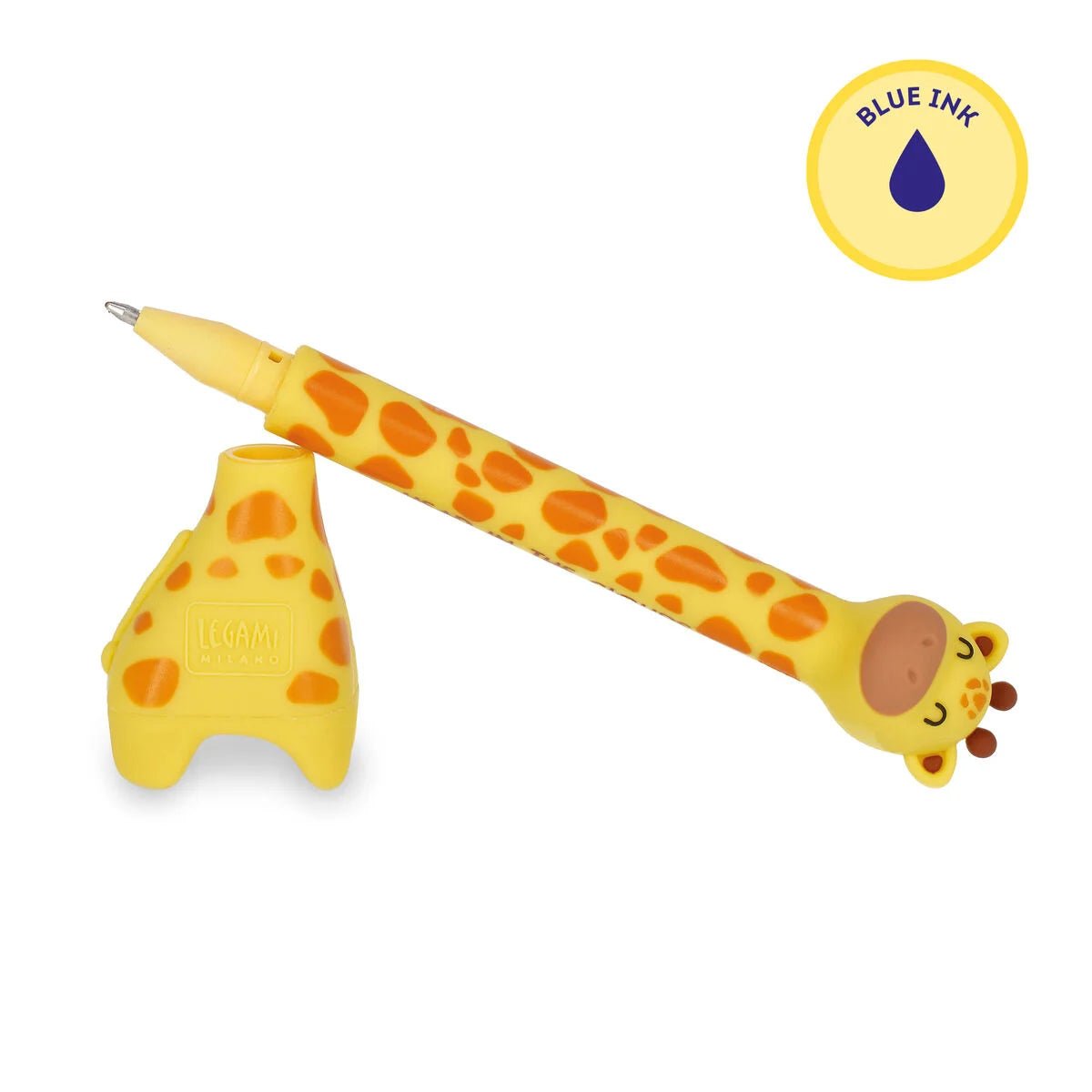 Stand - Ink Ovation - Kugelschreiber mit Standfuß Giraffe Legami - malmichbuntbest.com