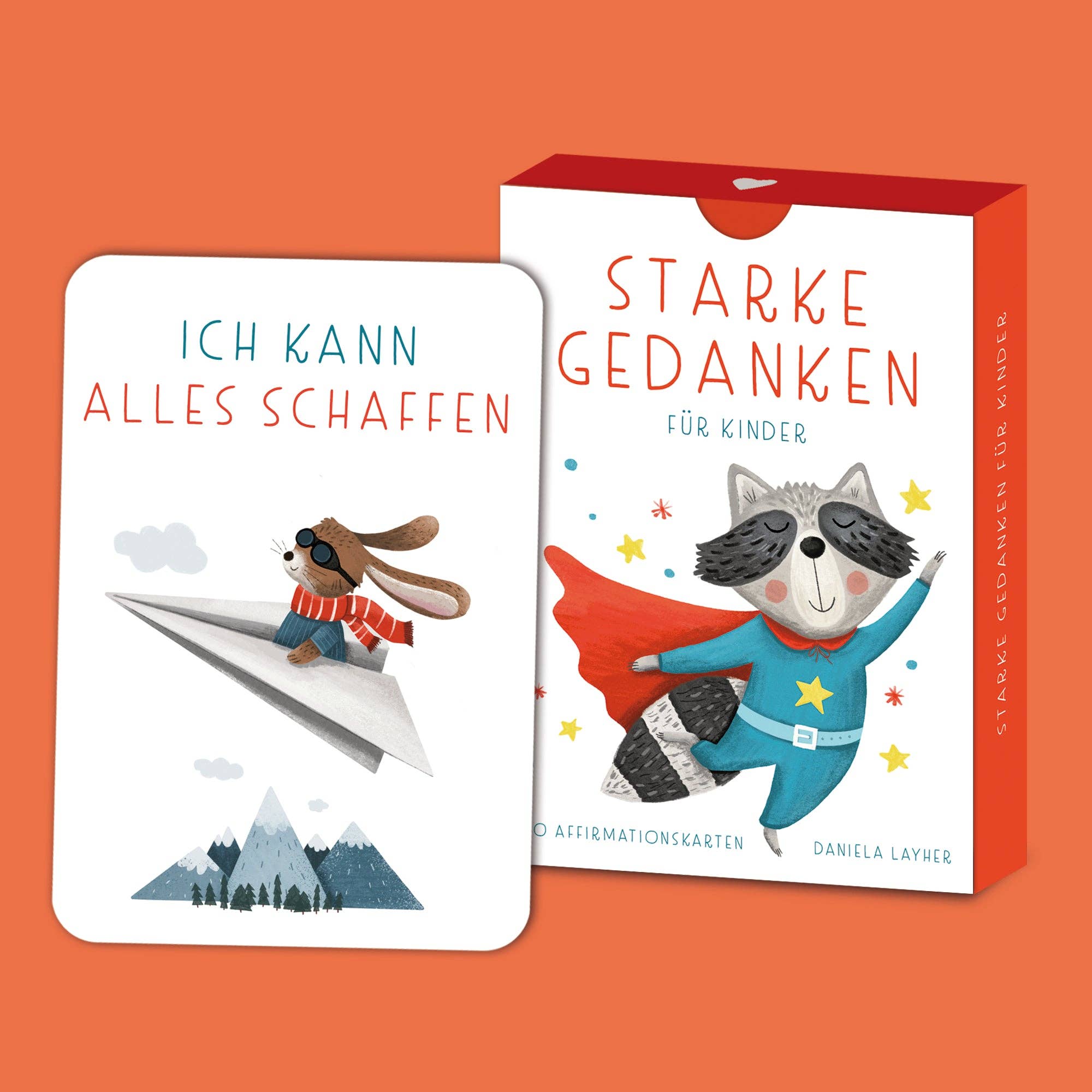 Starke Gedanken – Affirmationskarten für Kinder Rüsselfuchs - malmichbuntbest.com