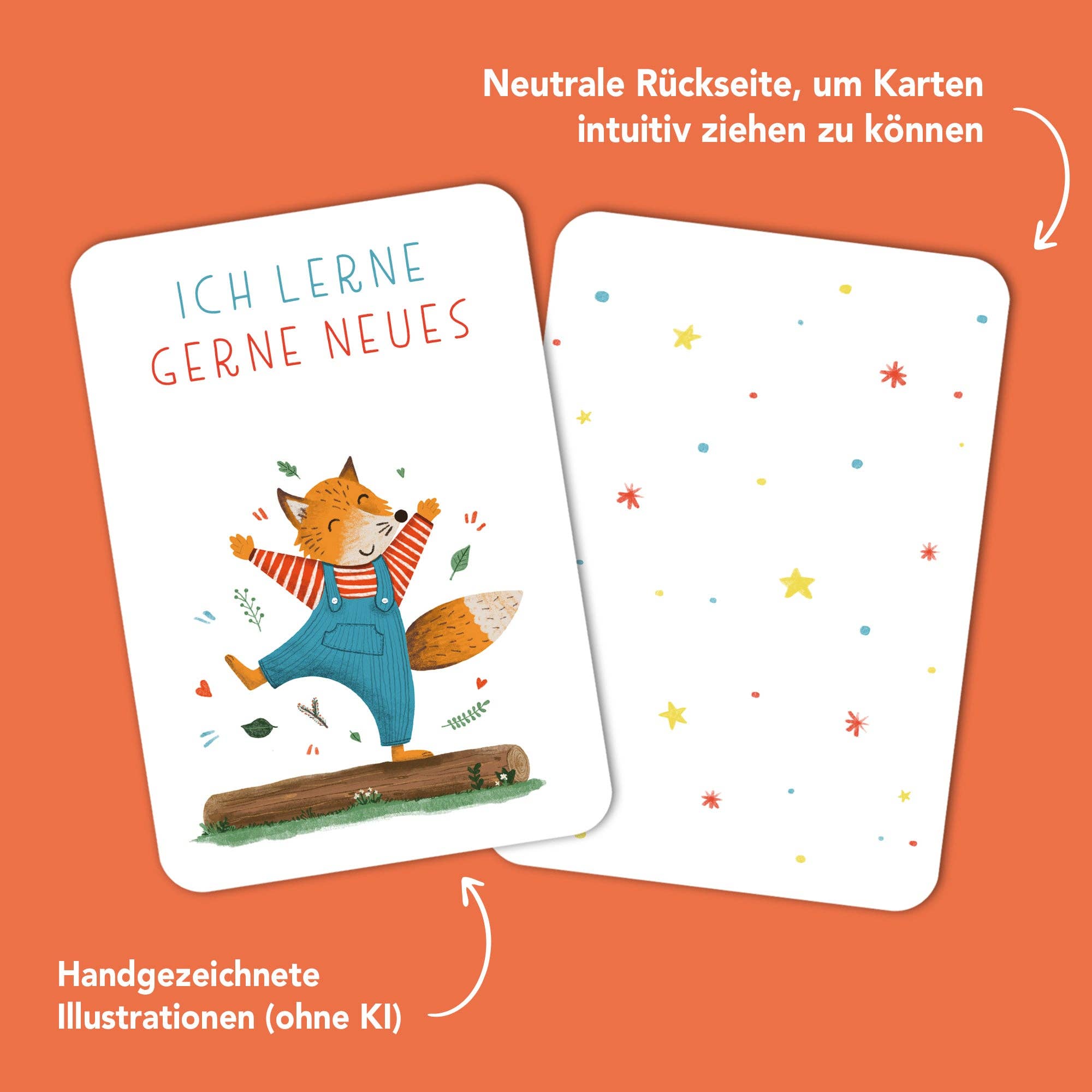 Starke Gedanken – Affirmationskarten für Kinder Rüsselfuchs - malmichbuntbest.com