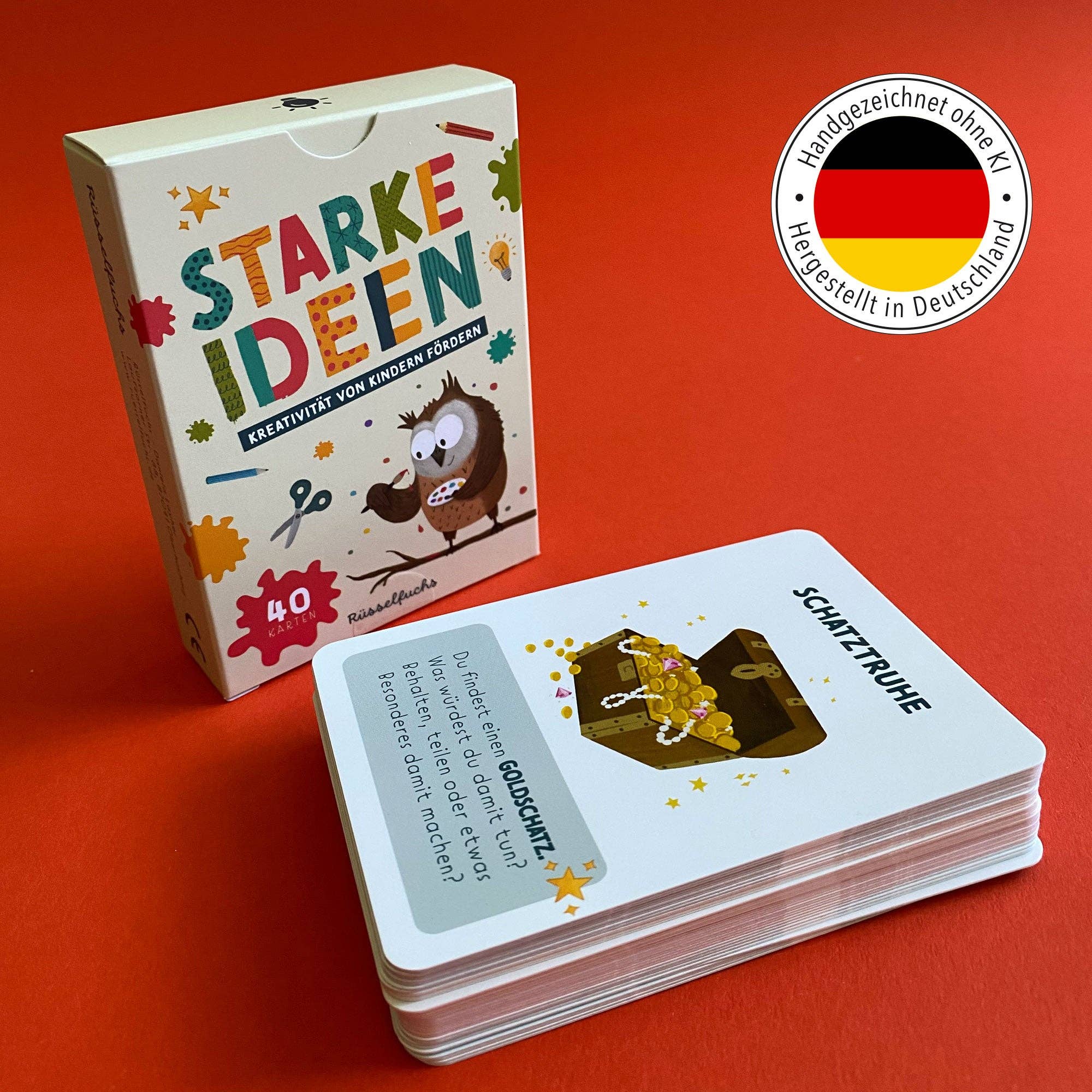 Starke Ideen – Kreativitätskarten für Kinder Rüsselfuchs - malmichbuntbest.com