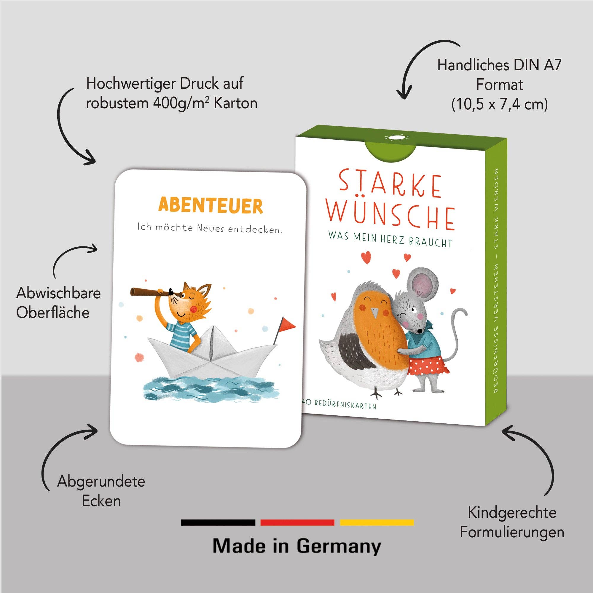 Starke Wünsche – Bedürfniskarten für Kinder Rüsselfuchs - malmichbuntbest.com