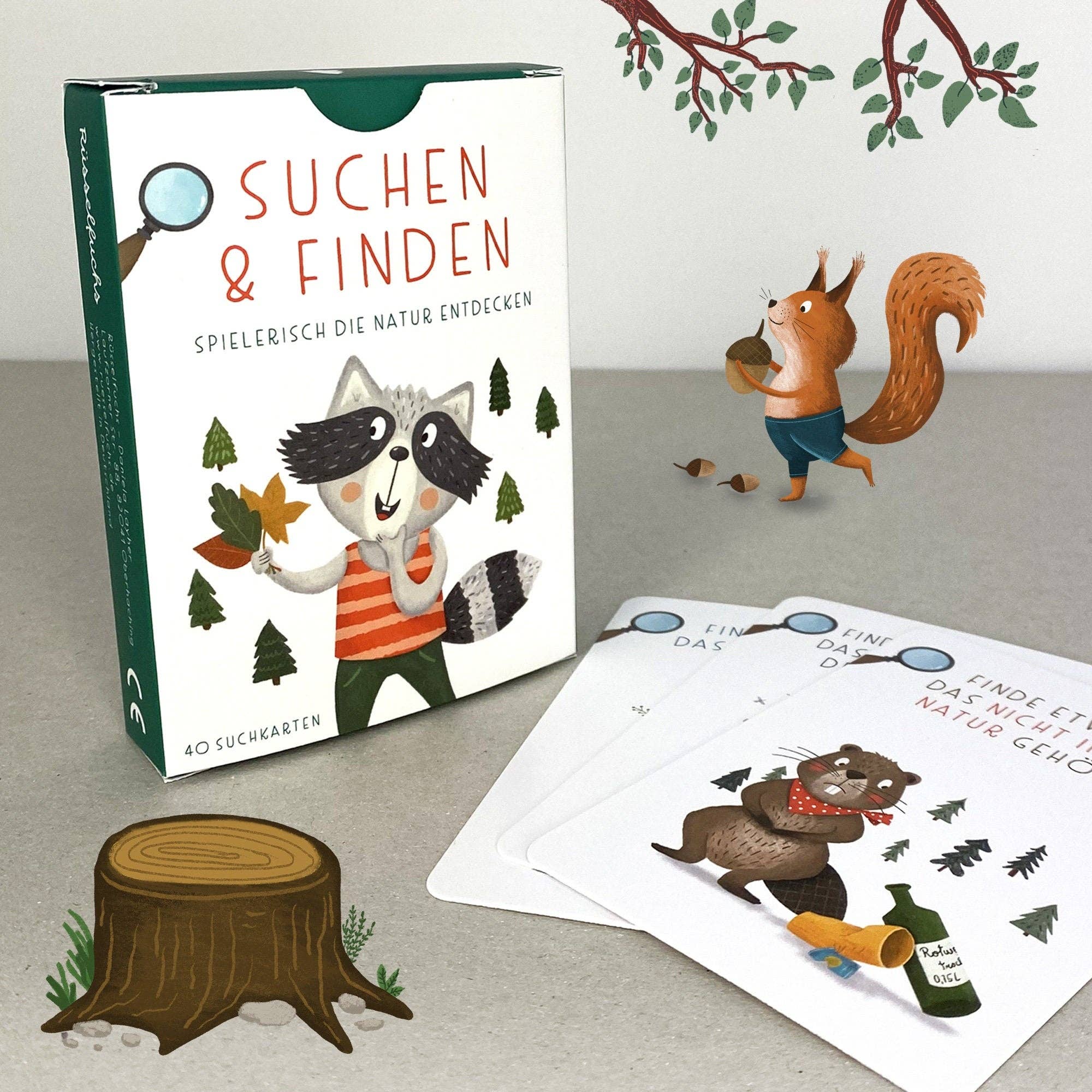 Suchen & Finden – Entdeckerkarten für Kinder Rüsselfuchs - malmichbuntbest.com