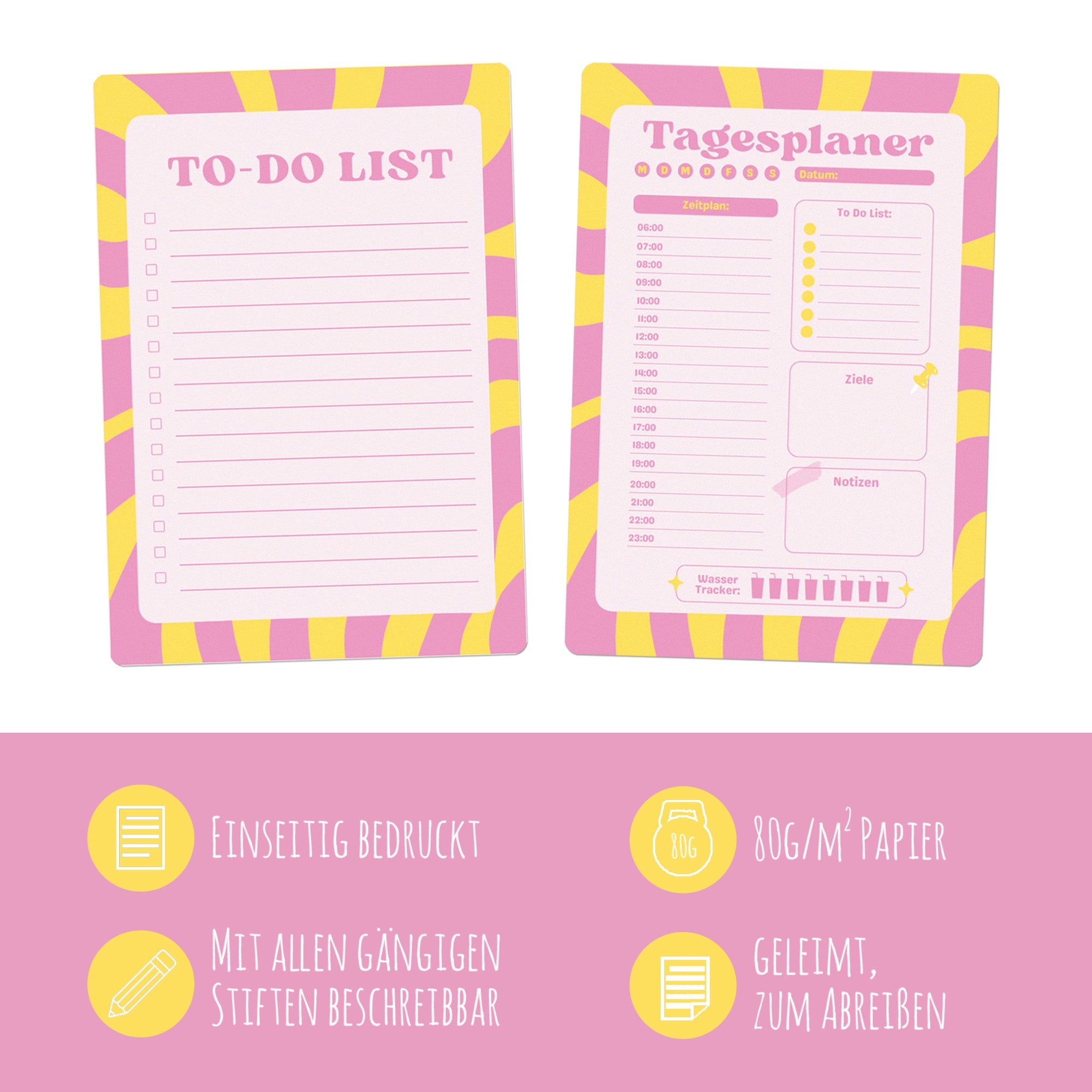 Tagesplaner & To - Do List - Pink Jeka - malmichbuntbest.com