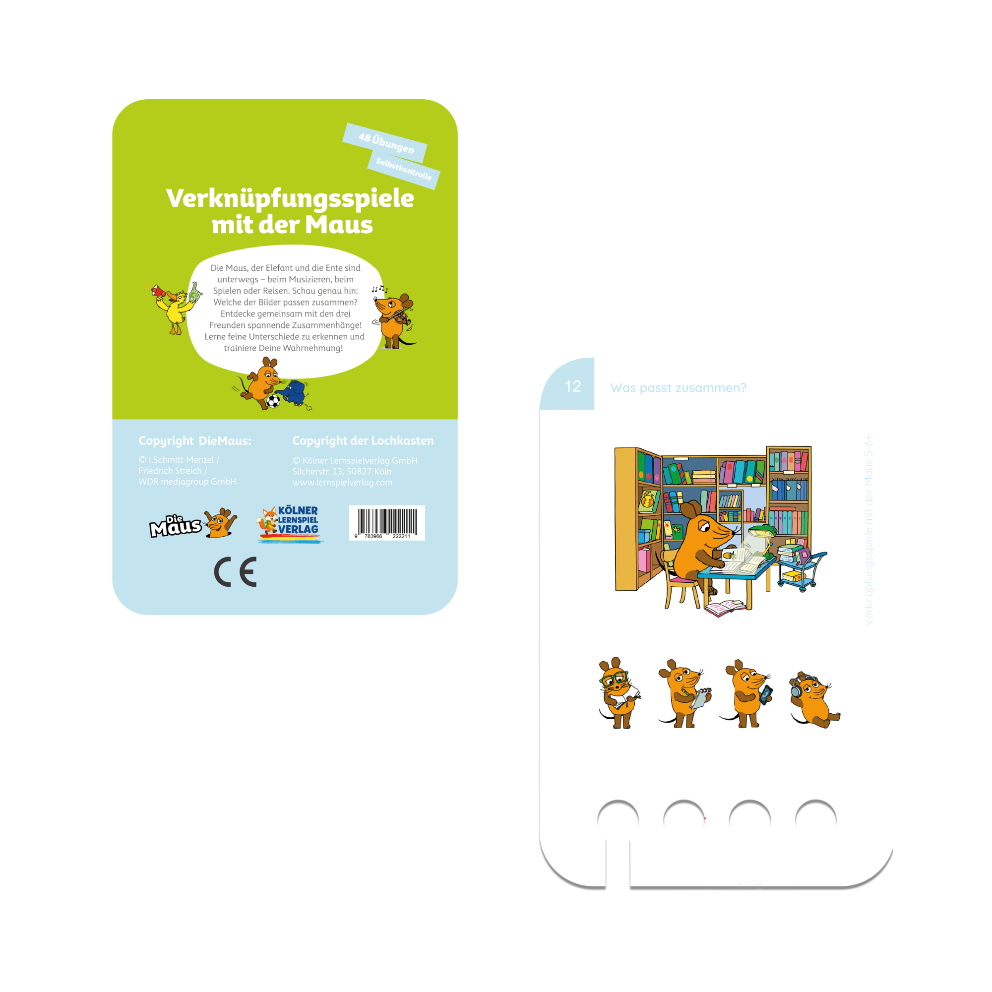 Verknüpfungsspiele mit der Maus 5 - 6+ - Übungen für den Lochkasten Lernspielverlag - malmichbuntbest.com