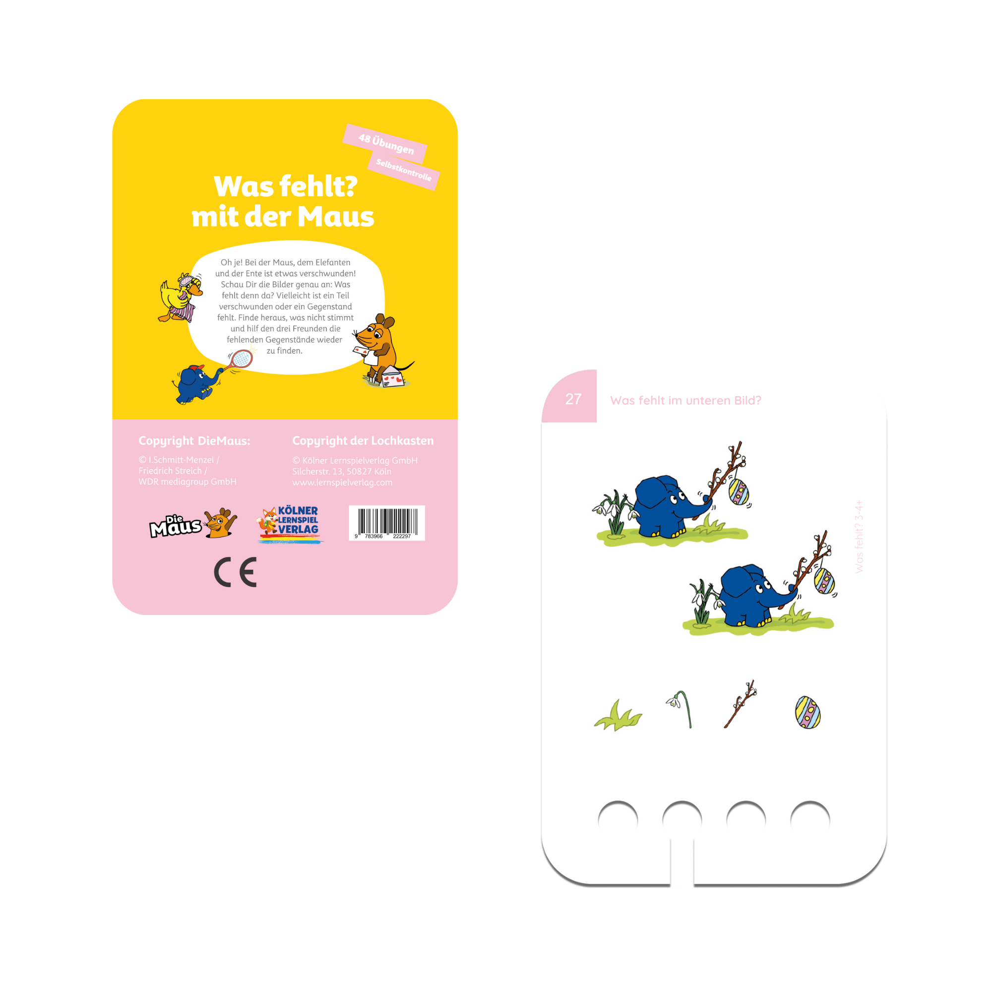 Was fehlt? mit der Maus 3 - 4+ - Übungen für den Lochkasten Lernspielverlag - malmichbuntbest.com