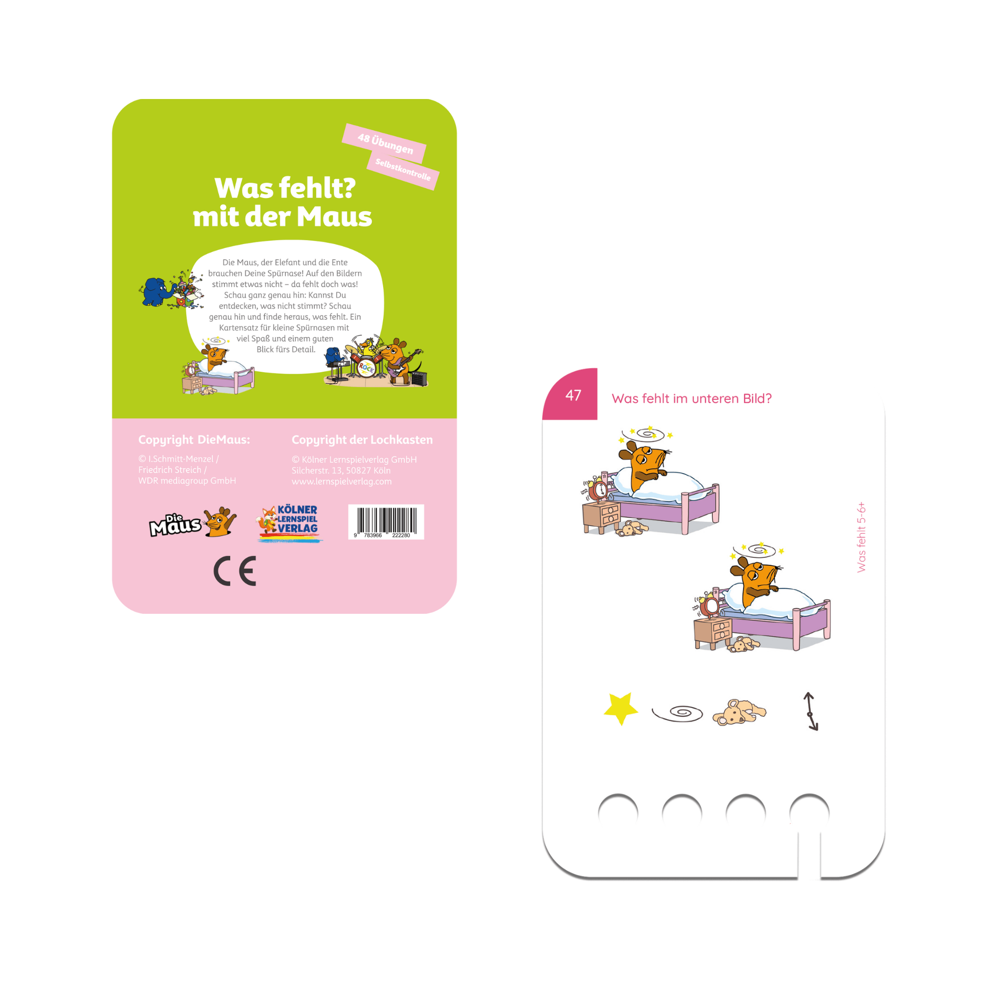 Was fehlt? mit der Maus 5 - 6+ - Übungen für den Lochkasten Lernspielverlag - malmichbuntbest.com