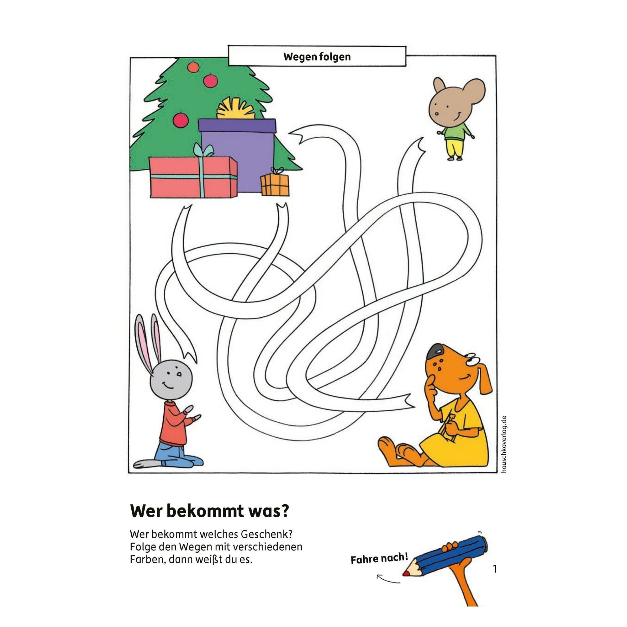 Weihnachtsrätsel ab 4 Jahre - Rätselblock Nr. 390 Hauschka Verlag - malmichbuntbest.com
